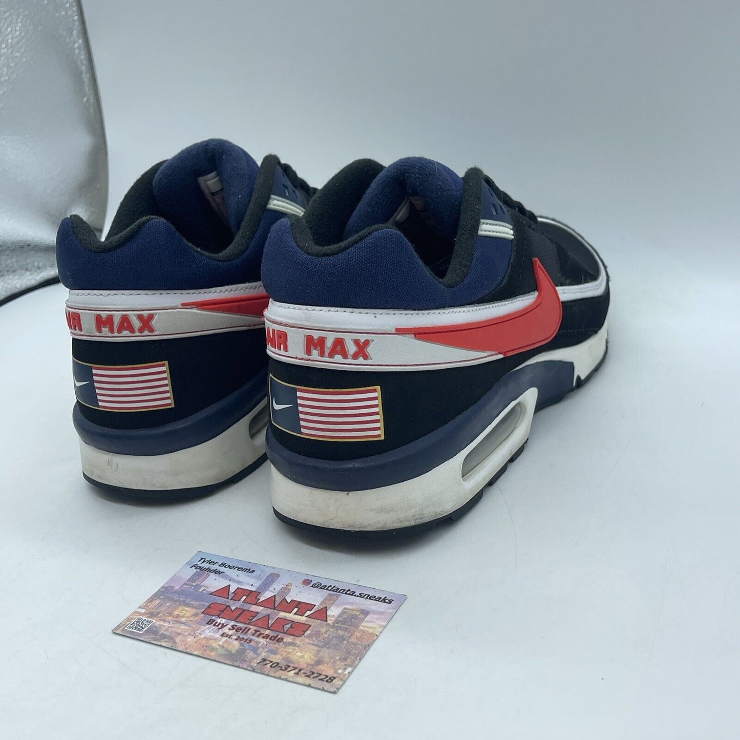 Size 10 - Nike Air Max BW Olympic Blue Black Suede White Leather (819523-064)