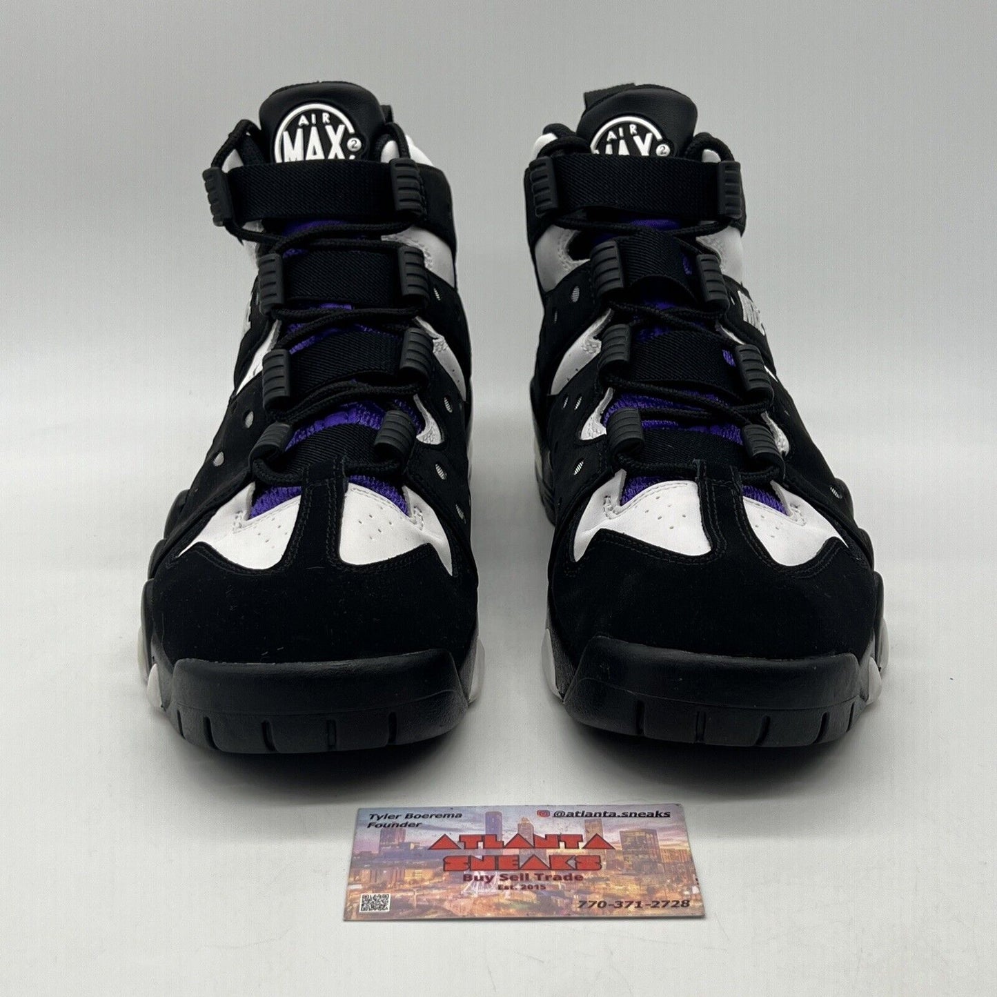 Size 10 - Nike Air Max 2 CB 94 2015 Black Purple Black White Suede (305440-006)