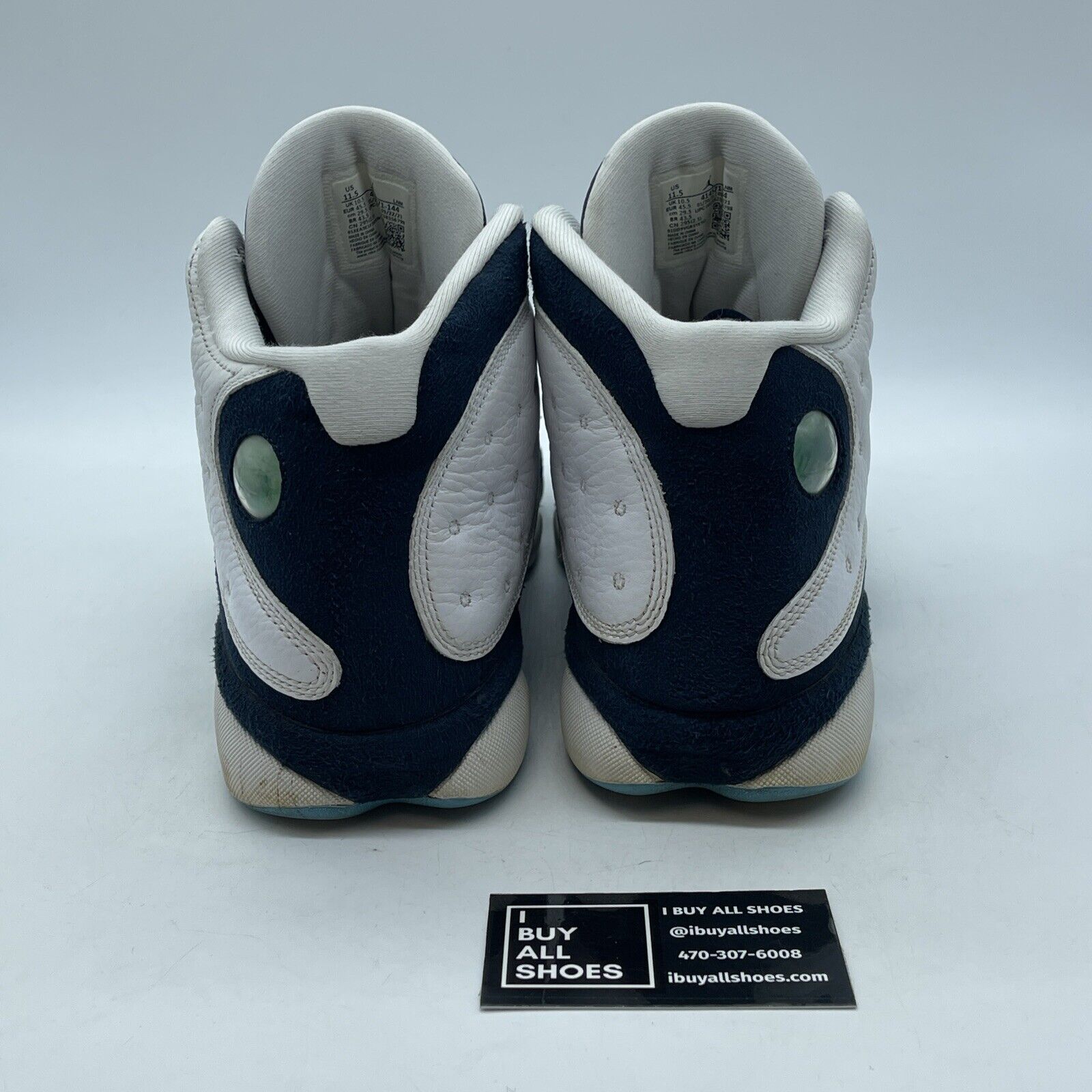 Size 11.5 - Jordan 13 Retro Obsidian Blue White Suede Leather (414571-144)