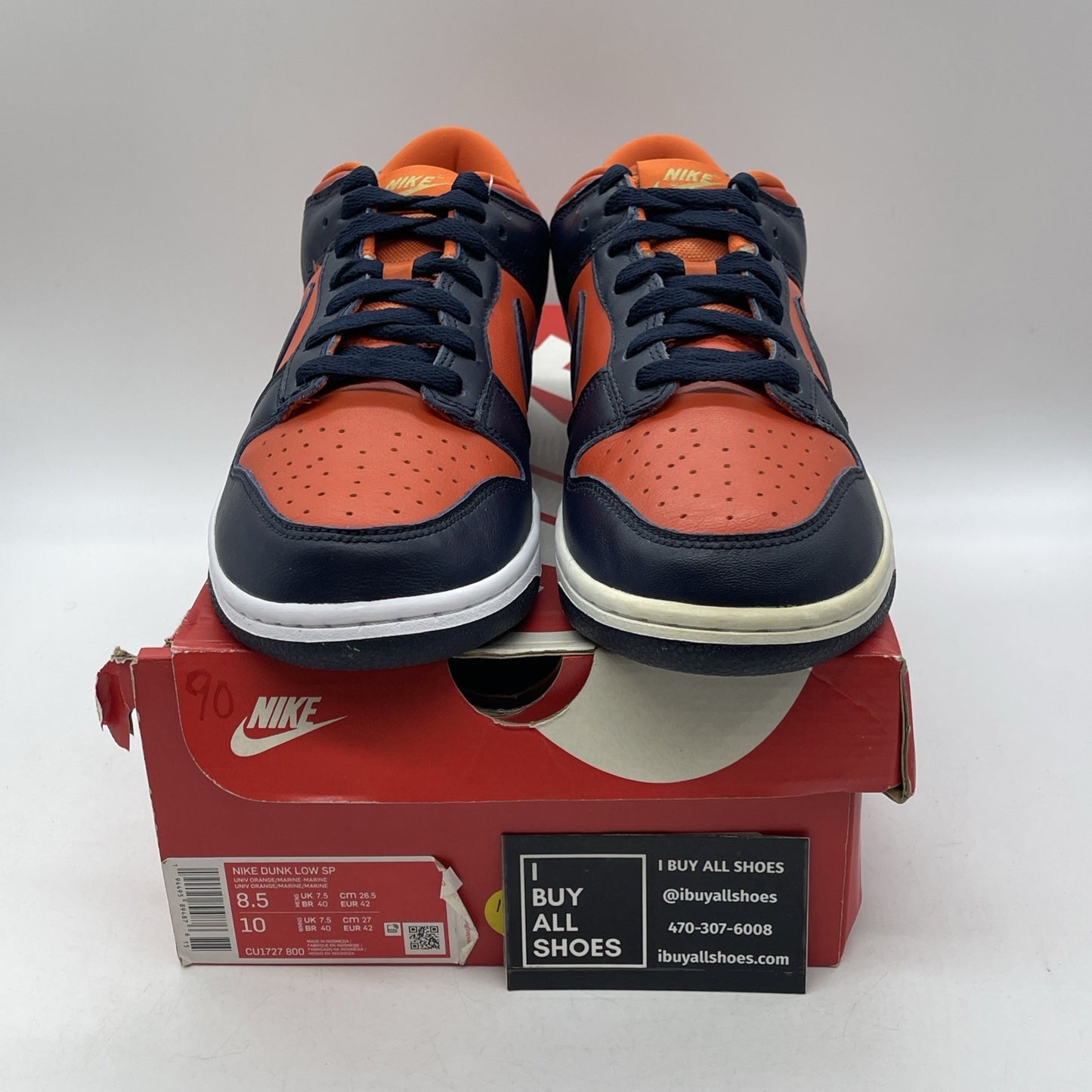 Size 8.5 - Nike Dunk SP Low Champ Colors Orange Blue Leather (CU1727-800)
