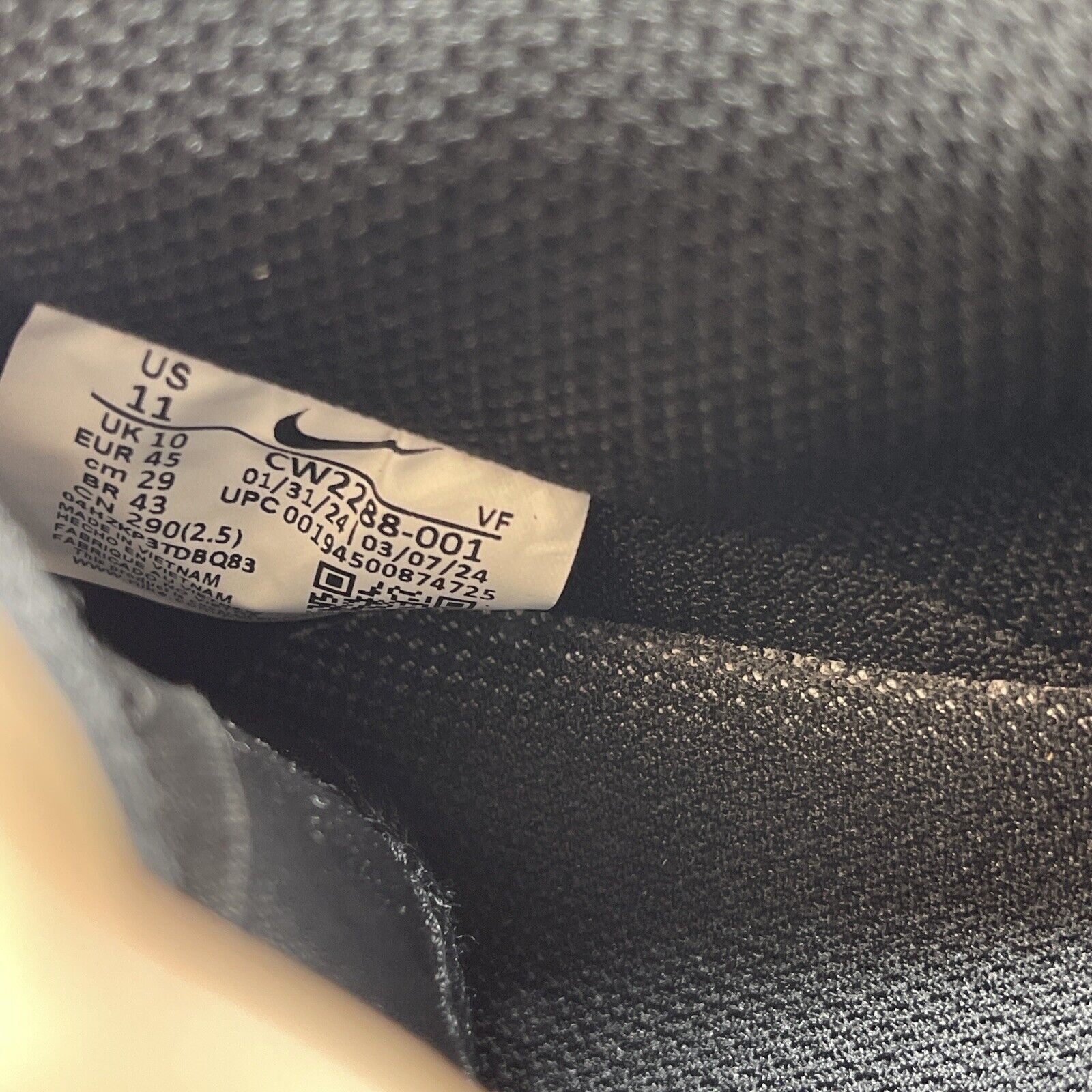 Size 11 - Nike Air Force 1 '07 Low Triple Black Leather (CW2288-001)