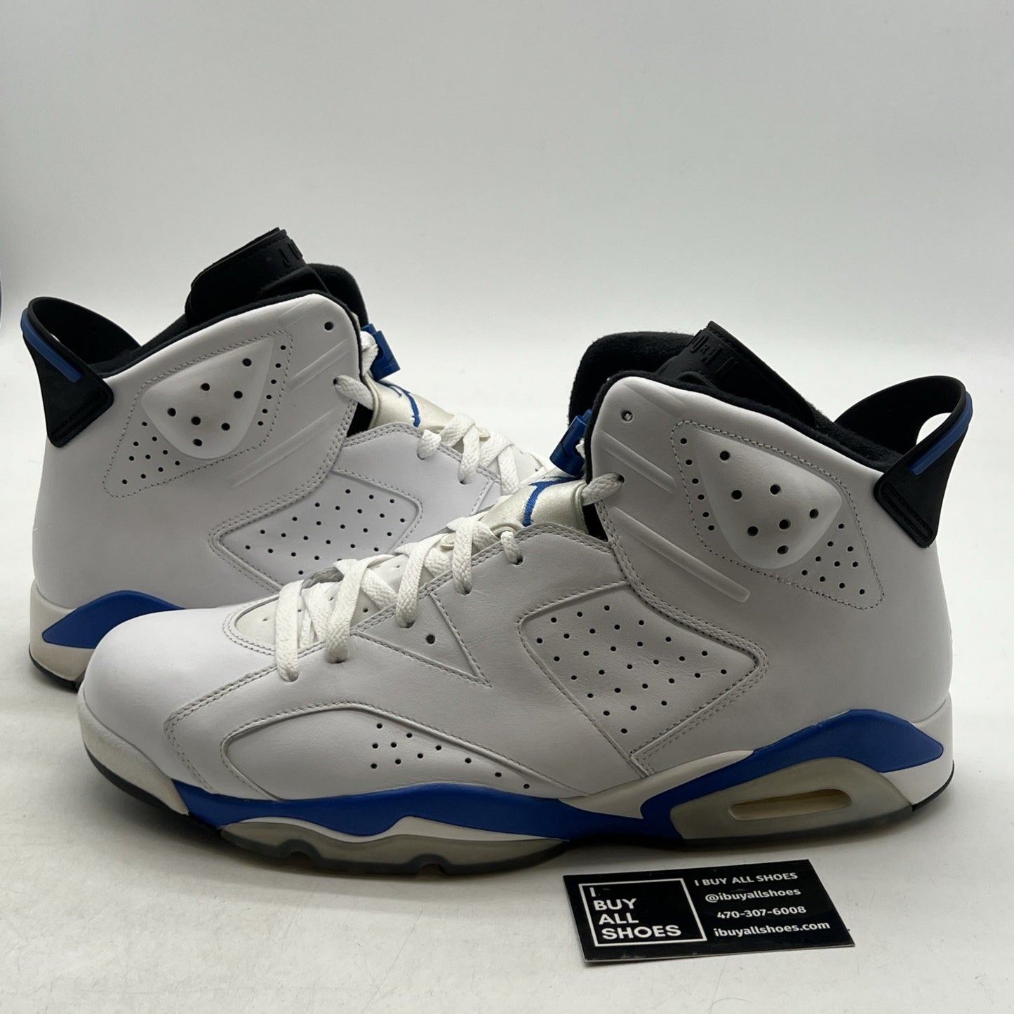 Size 14 - Air Jordan 6 Retro 2014 Sport Blue (384664-107)