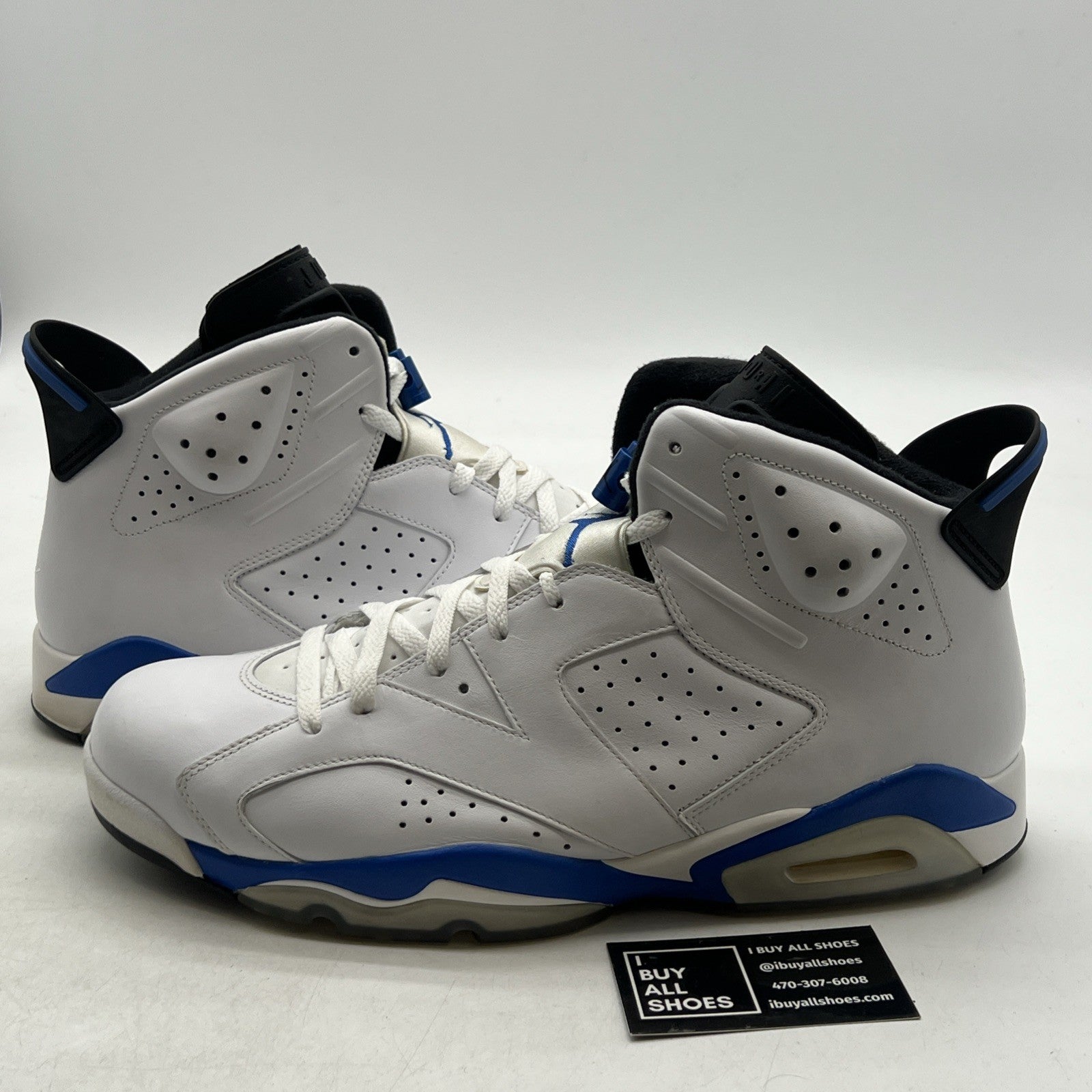 Size 14 - Air Jordan 6 Retro 2014 Sport Blue (384664-107)