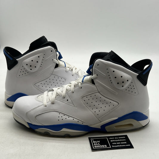 Size 14 - Air Jordan 6 Retro 2014 Sport Blue (384664-107)