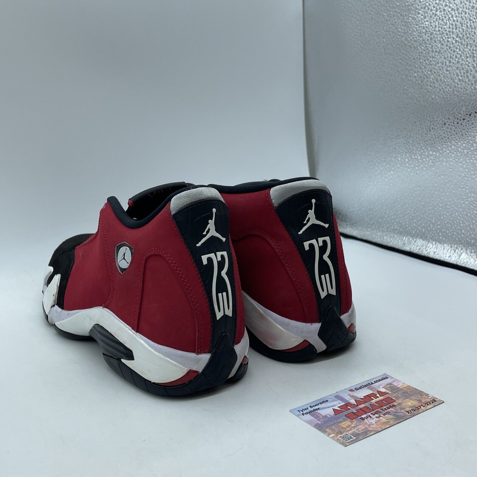 Size 8.5 - Air Jordan 14 Retro Gym Red Black Suede White Leather (487471-006)