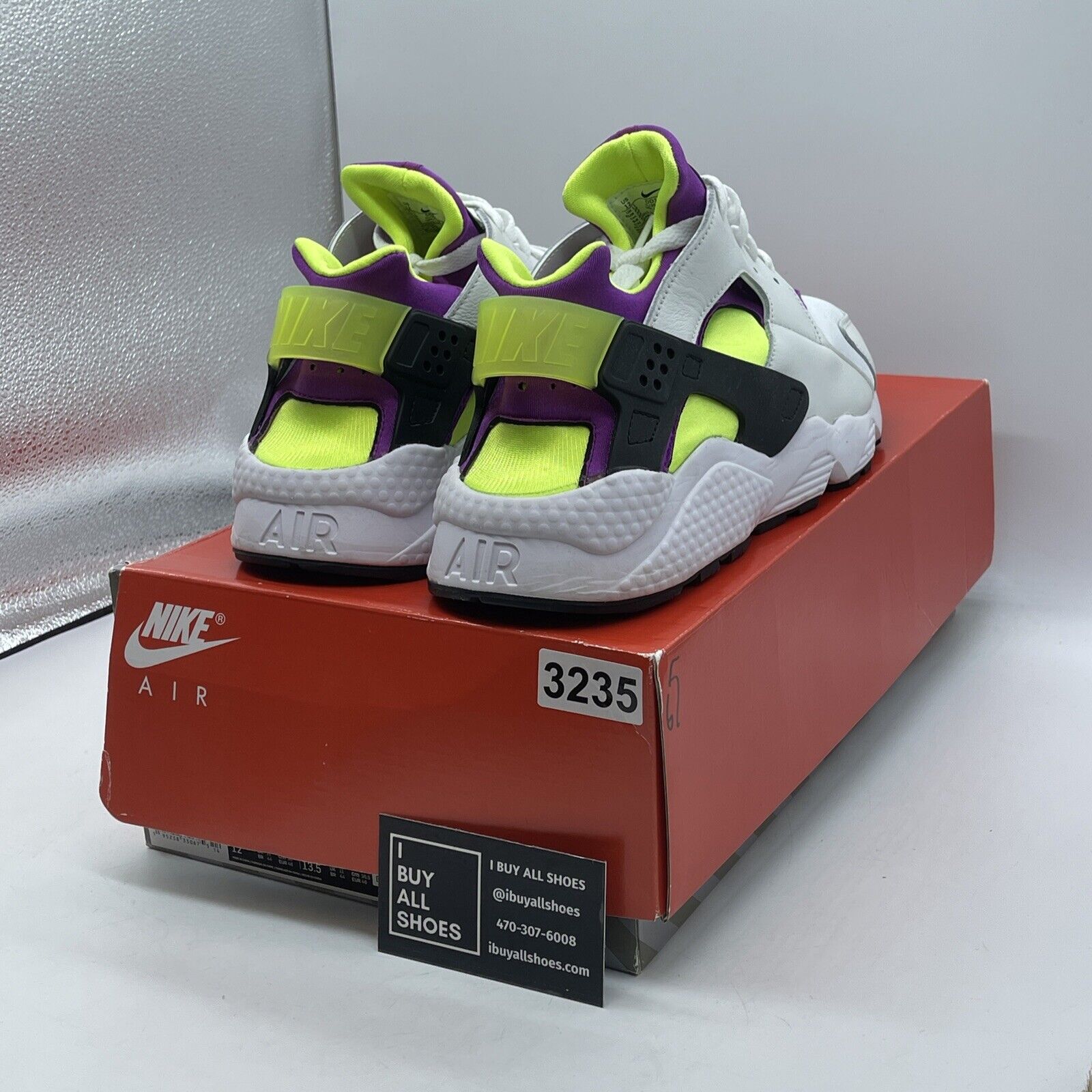 Size 12 - Nike Air Huarache Magenta White Purple Black Suede Leather (DD1068-104