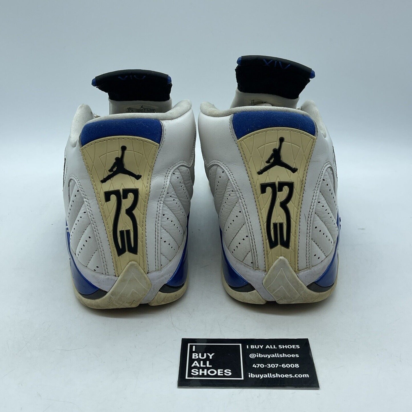 Size 12 - Air Jordan 14 Retro Hyper Royal Blue White Leather (487471-104)