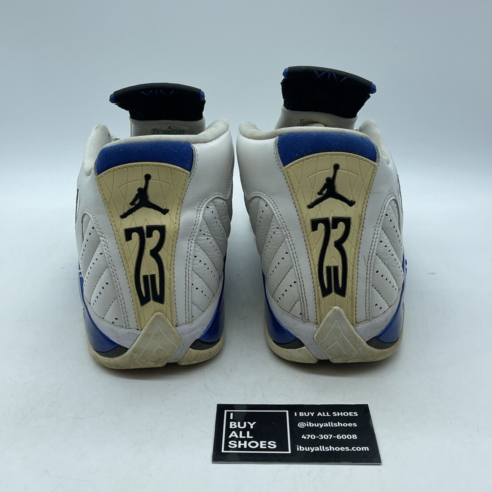 Size 12 - Air Jordan 14 Retro Hyper Royal Blue White Leather (487471-104)