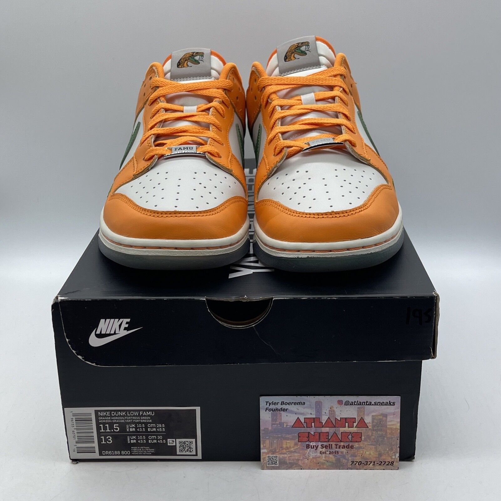 Size 11.5 - Nike Florida A&M University x Dunk Low Rattlers Green (DR6188-800)