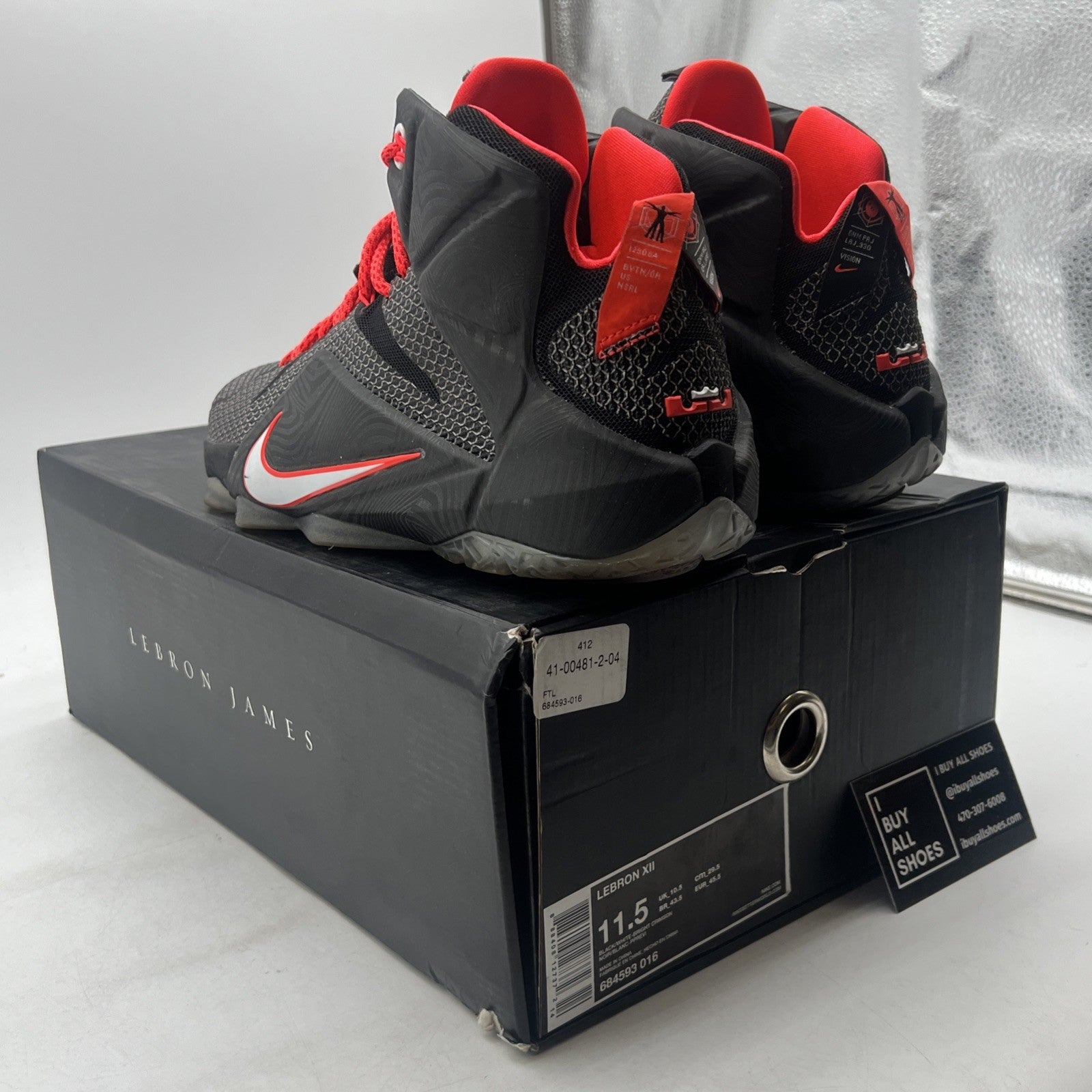 Size 11.5 - Nike LeBron 12 Court Vision (684593-016)