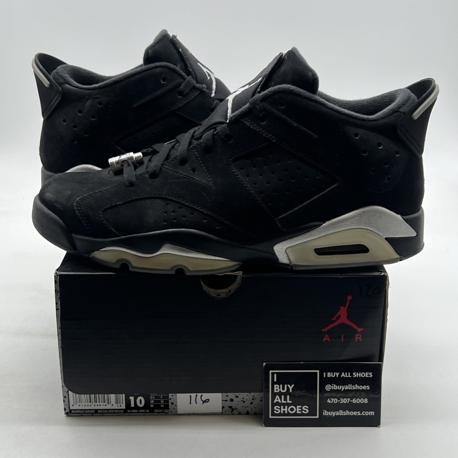 Size 10 - Air Jordan 6 Retro Low Chrome (304401-003)