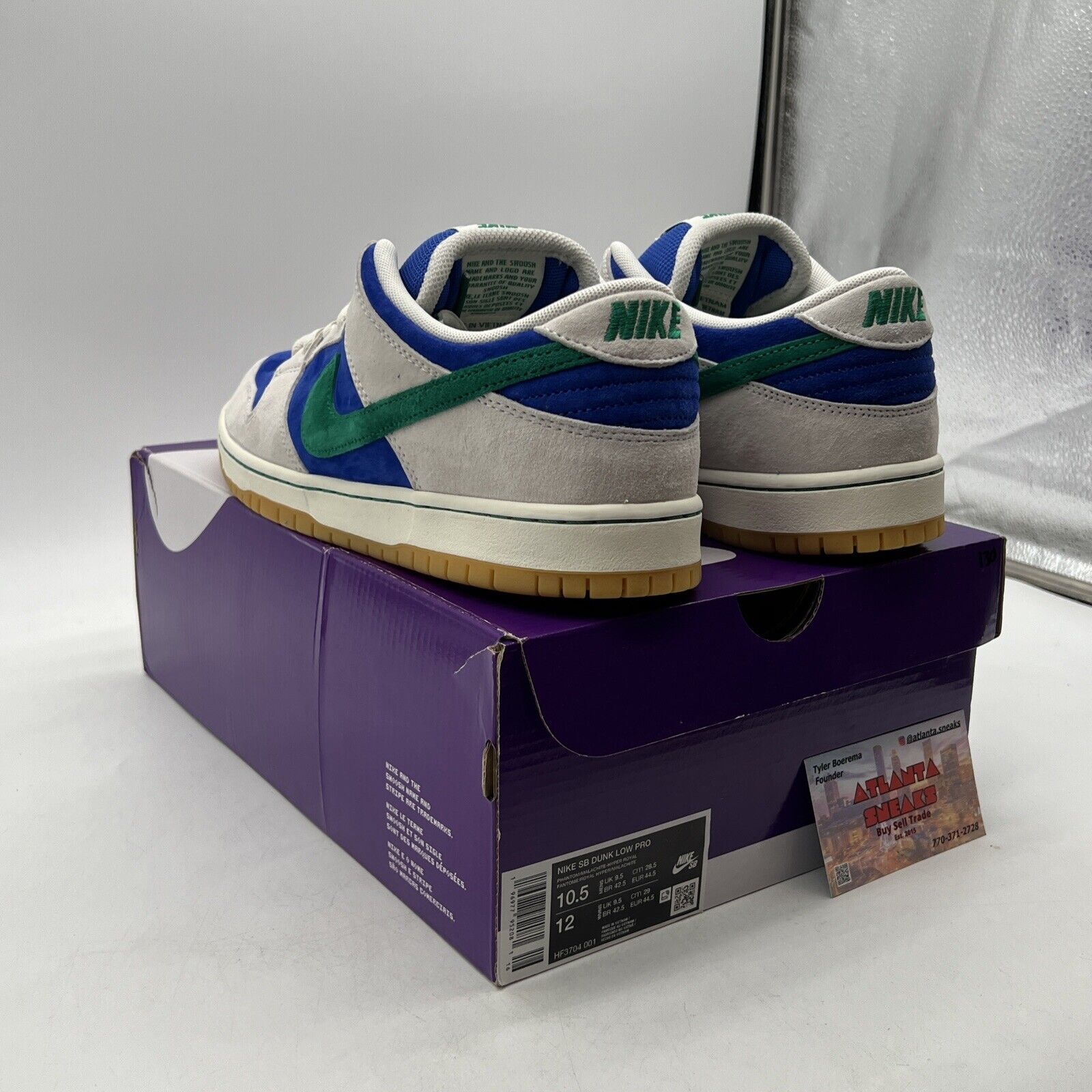 Size 10.5 - Nike Dunk SB Low Hyper Royal Malachite (HF3704-001)