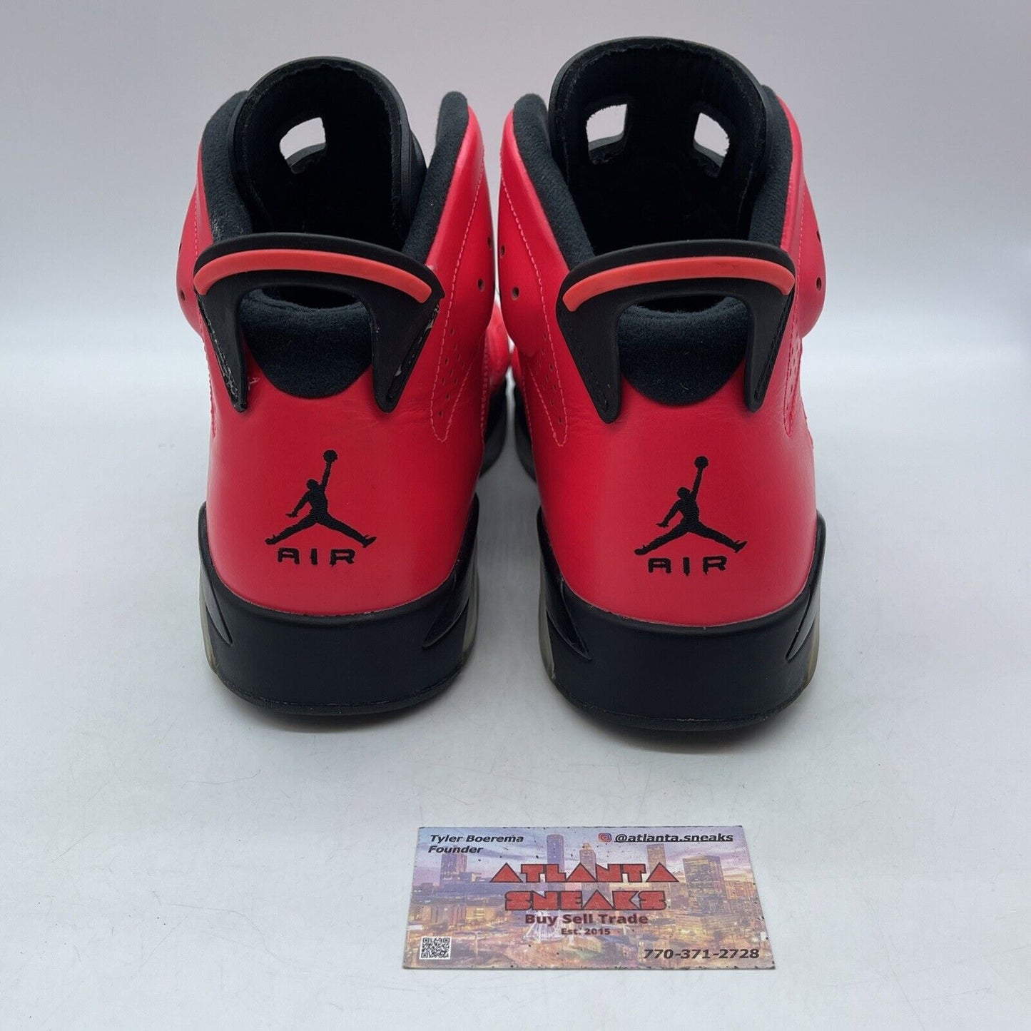Size 12 - Air Jordan 6 Retro Infrared 23 Pink Black Leather (384664-623)
