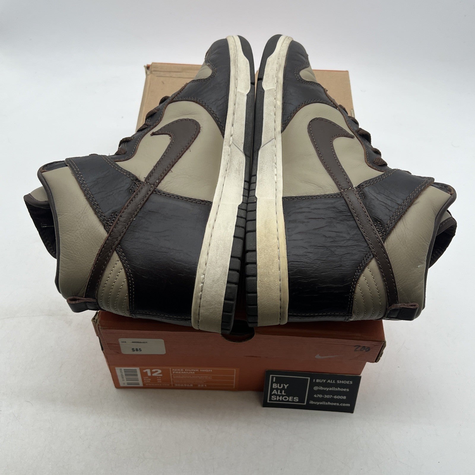 Size 12 - Nike Dunk Premium High Brown (306968-221)