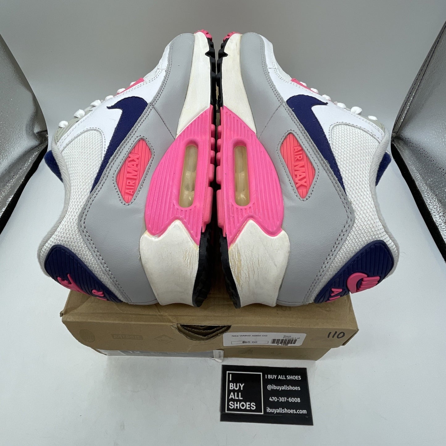 Size 12W - Nike Air Max 90 Laser Pink (325213-105)