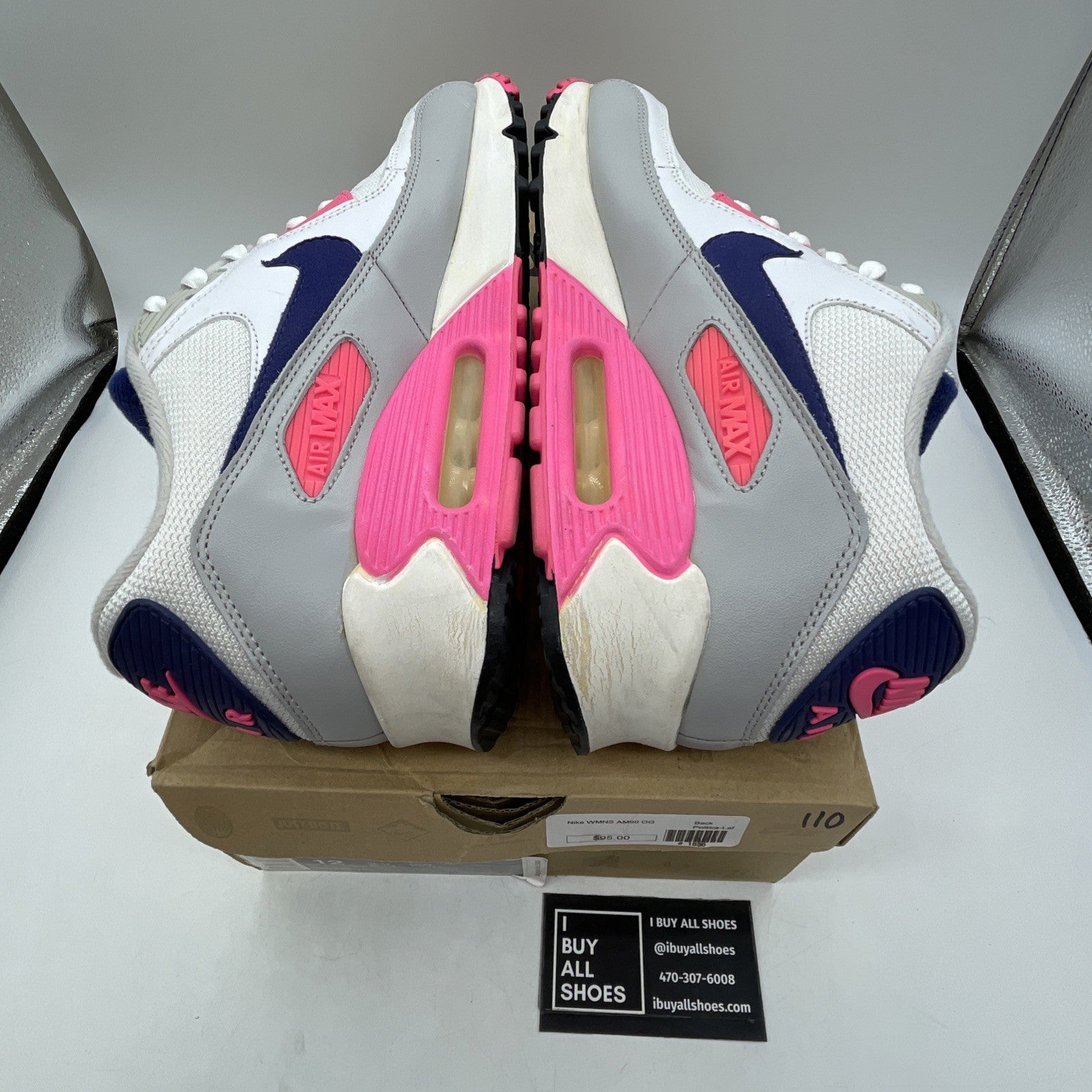Size 12W - Nike Air Max 90 Laser Pink (325213-105)