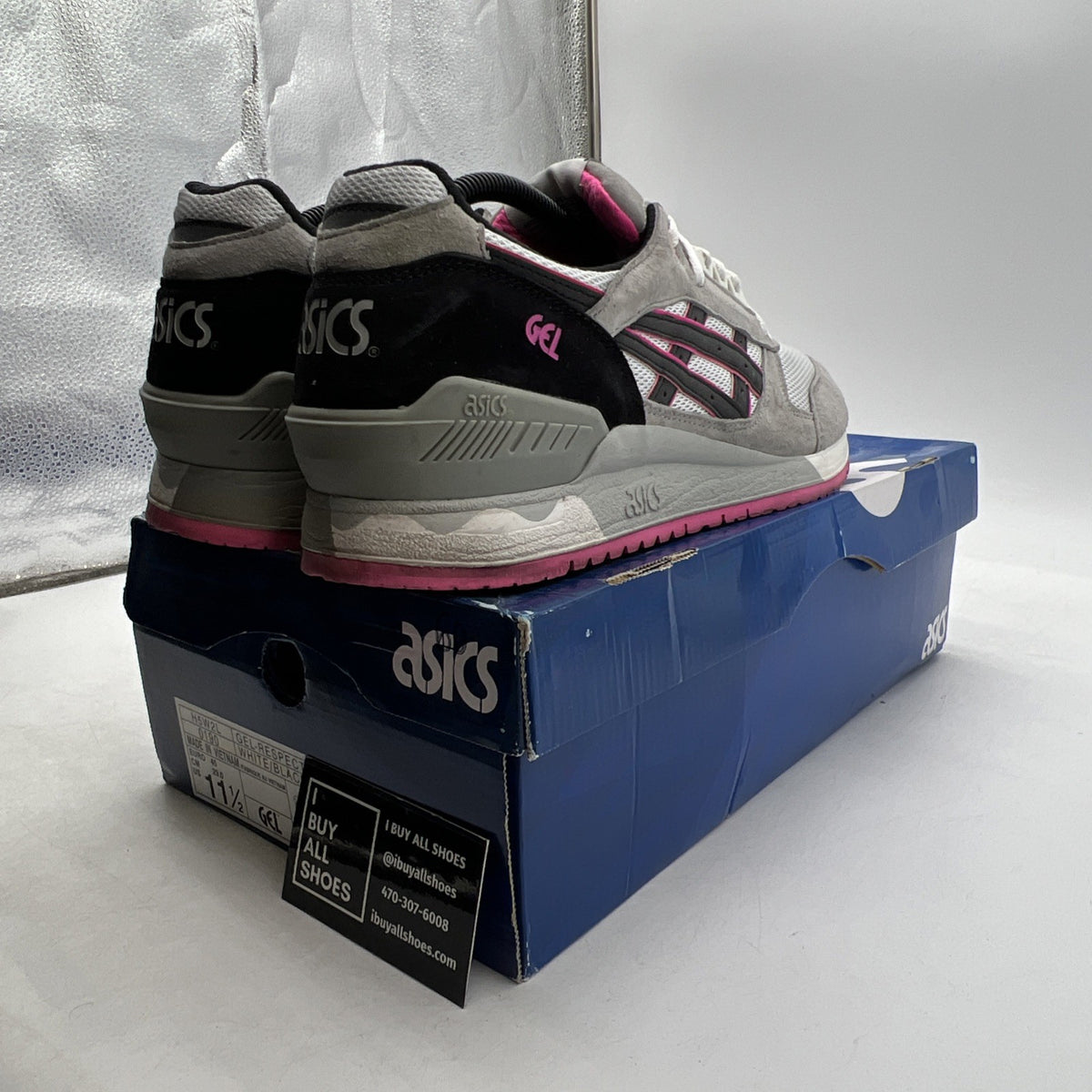 Size 11.5 - Asics Gel Respector Grey Pink (H5W2L-0190)