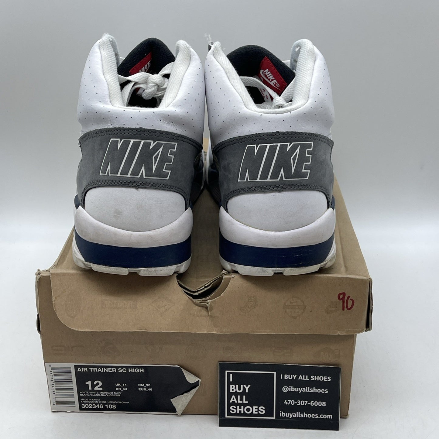 Size 12 - Nike Air Trainer Sc High White (302346-108)