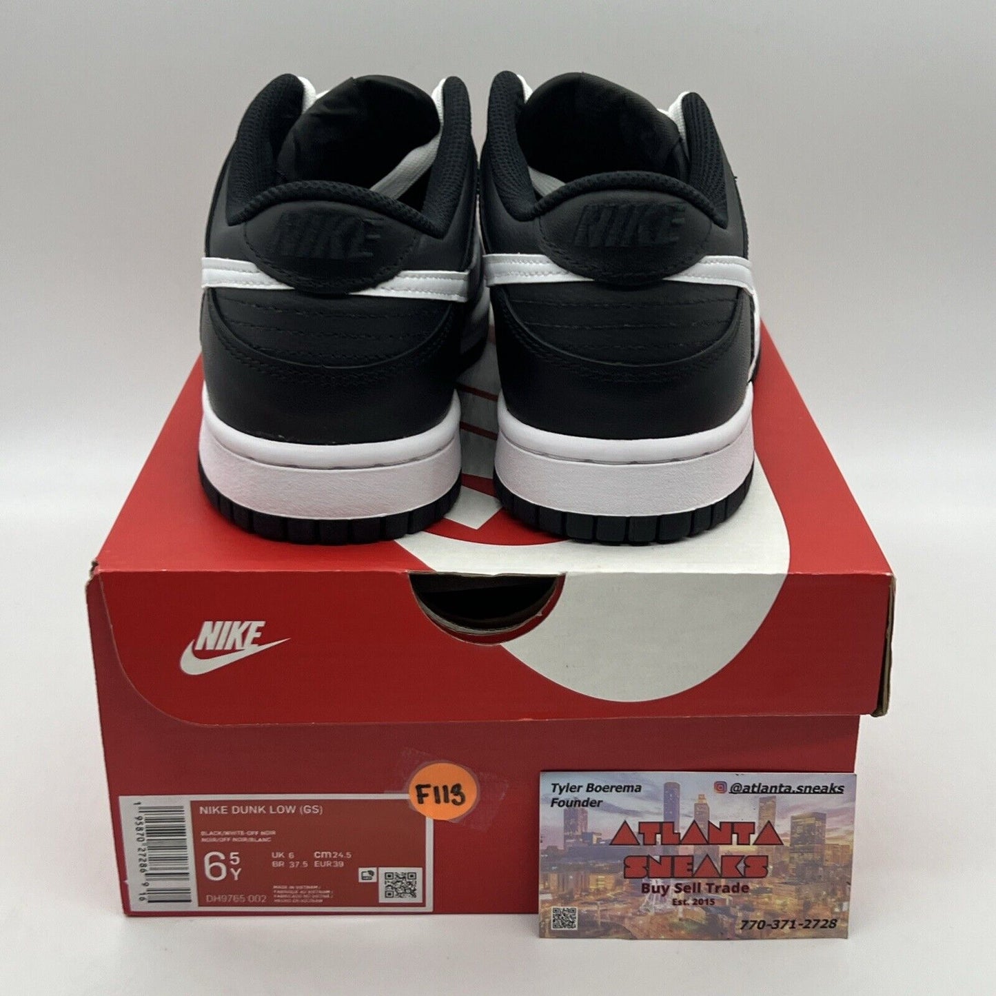 Size 6.5 - Nike Dunk Low Black Panda Brand New Og All