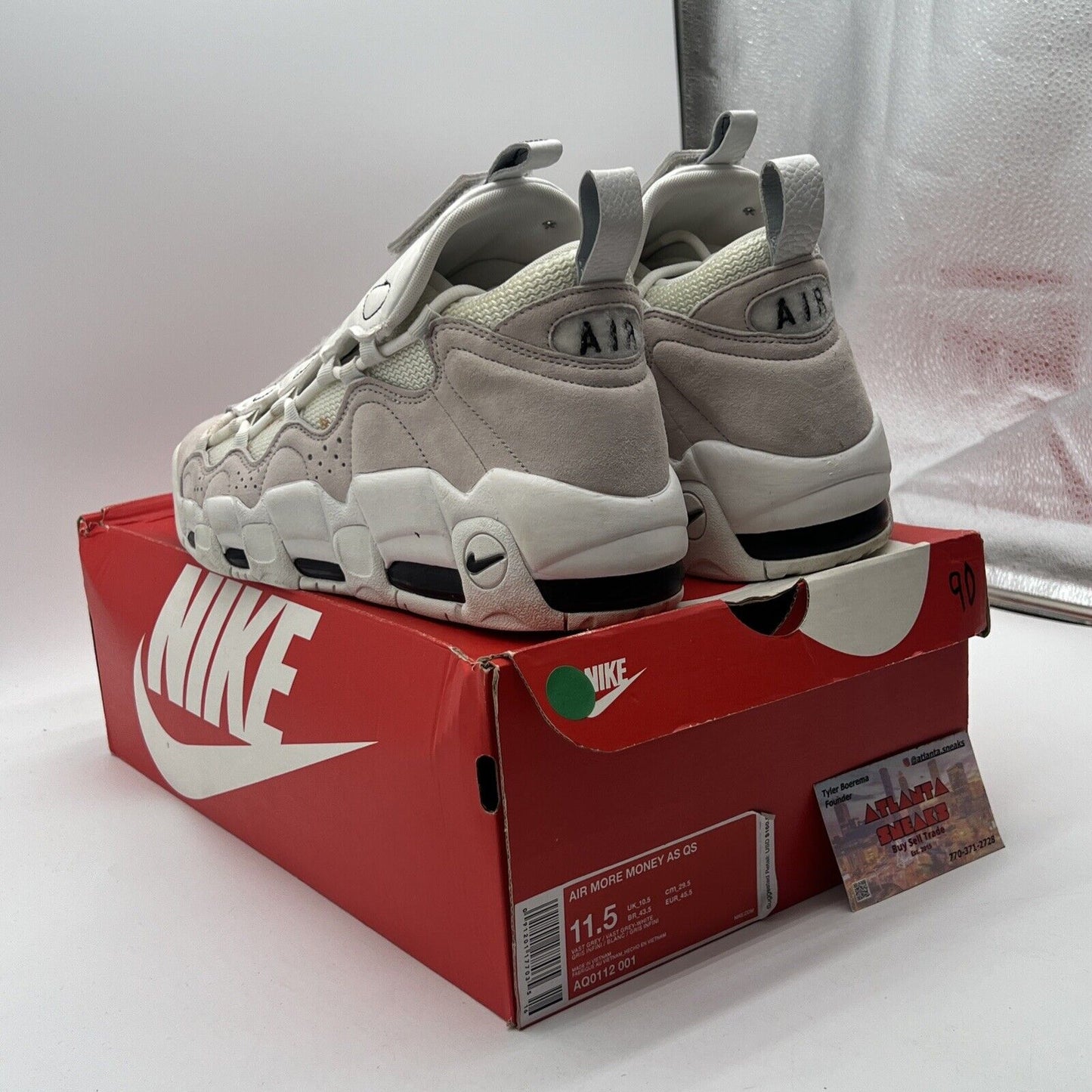 Size 11.5 - Nike Air More Money All Star - 90/10 Grey Suede Leather (AQ0112-001)