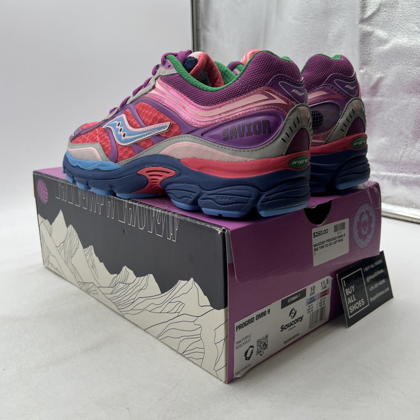 Size 10 - Saucony Jae Tips x ProGrid Omni 9 To Do List - Pink (S70864-1)