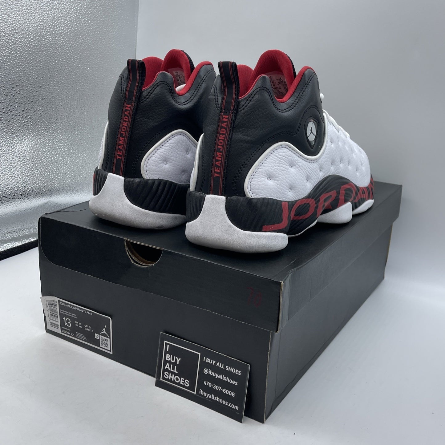 Size 13 - Jordan Jumpman Team 2 2022 Chicago White Black Leather (DZ7294-101)
