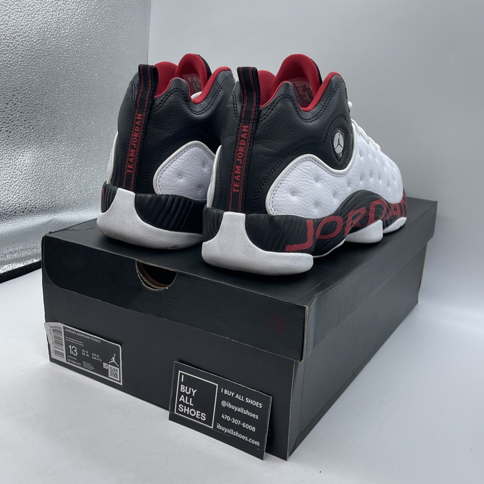 Size 13 - Jordan Jumpman Team 2 2022 Chicago White Black Leather (DZ7294-101)