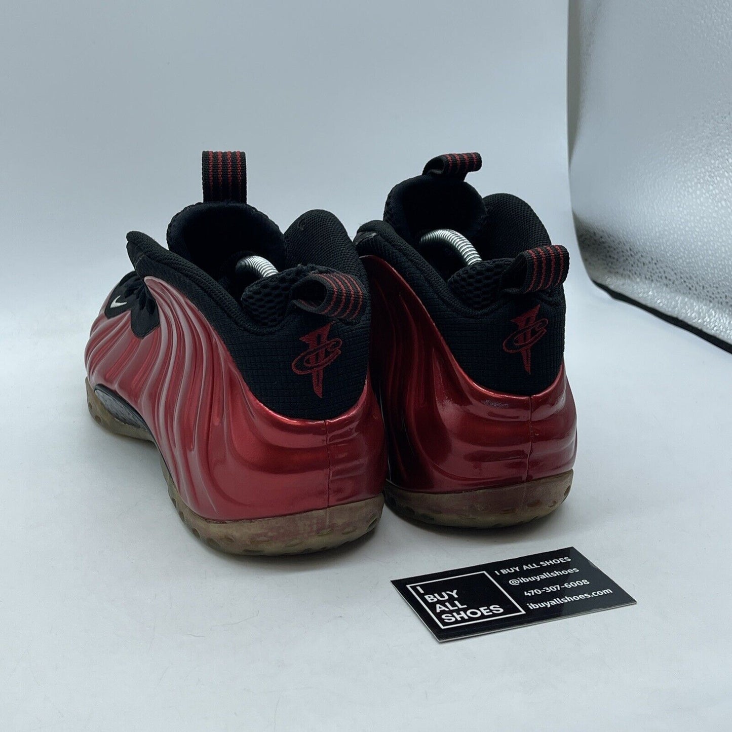 Size 10 - Nike Air Foamposite One 2012 Metallic Red Black Suede (314996-610)