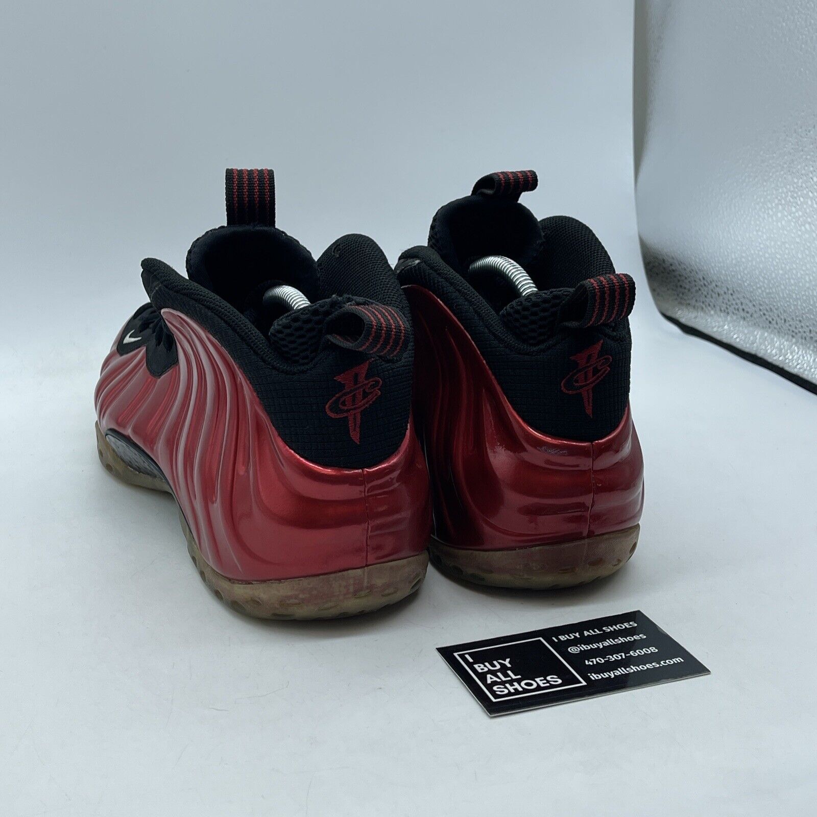 Size 10 - Nike Air Foamposite One 2012 Metallic Red Black Suede (314996-610)