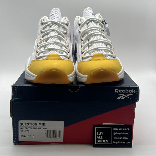 Size 11.5 - Reebok Question Mid Yellow Toe (FX4278)