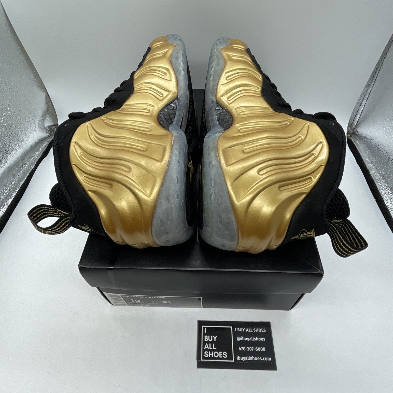 Size 10 - Nike Air Foamposite One Metallic Gold (314996-700)