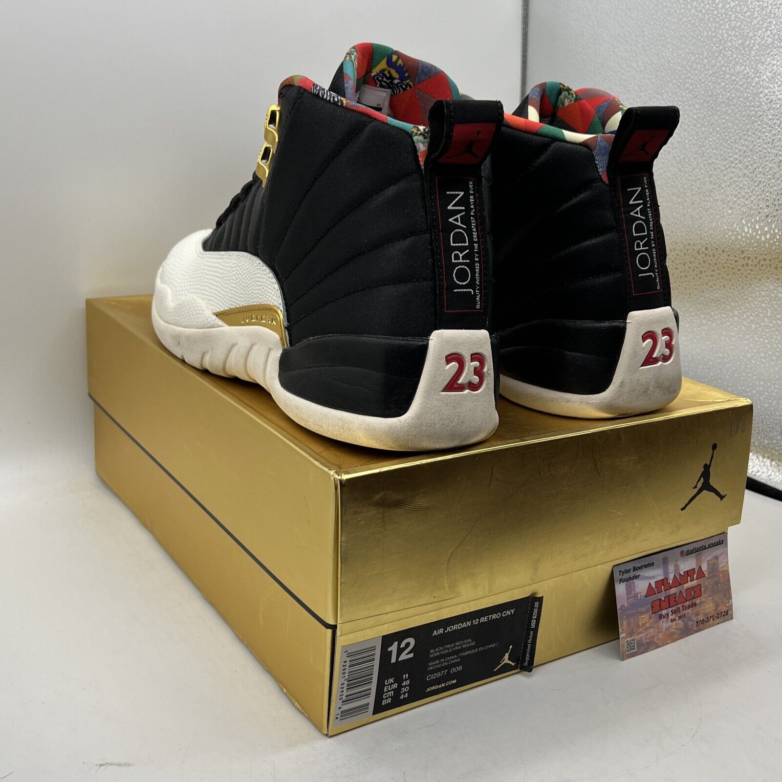 Size 12 - Air Jordan 12 Retro 2019 Chinese New Year Black White Red Green
