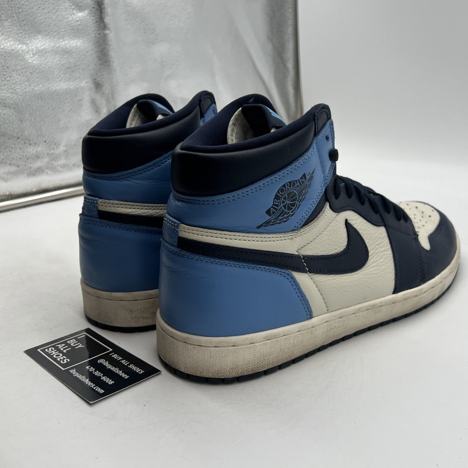 Size 13 - Air Jordan 1 Retro OG High Obsidian UNC 2019 (555088-140)