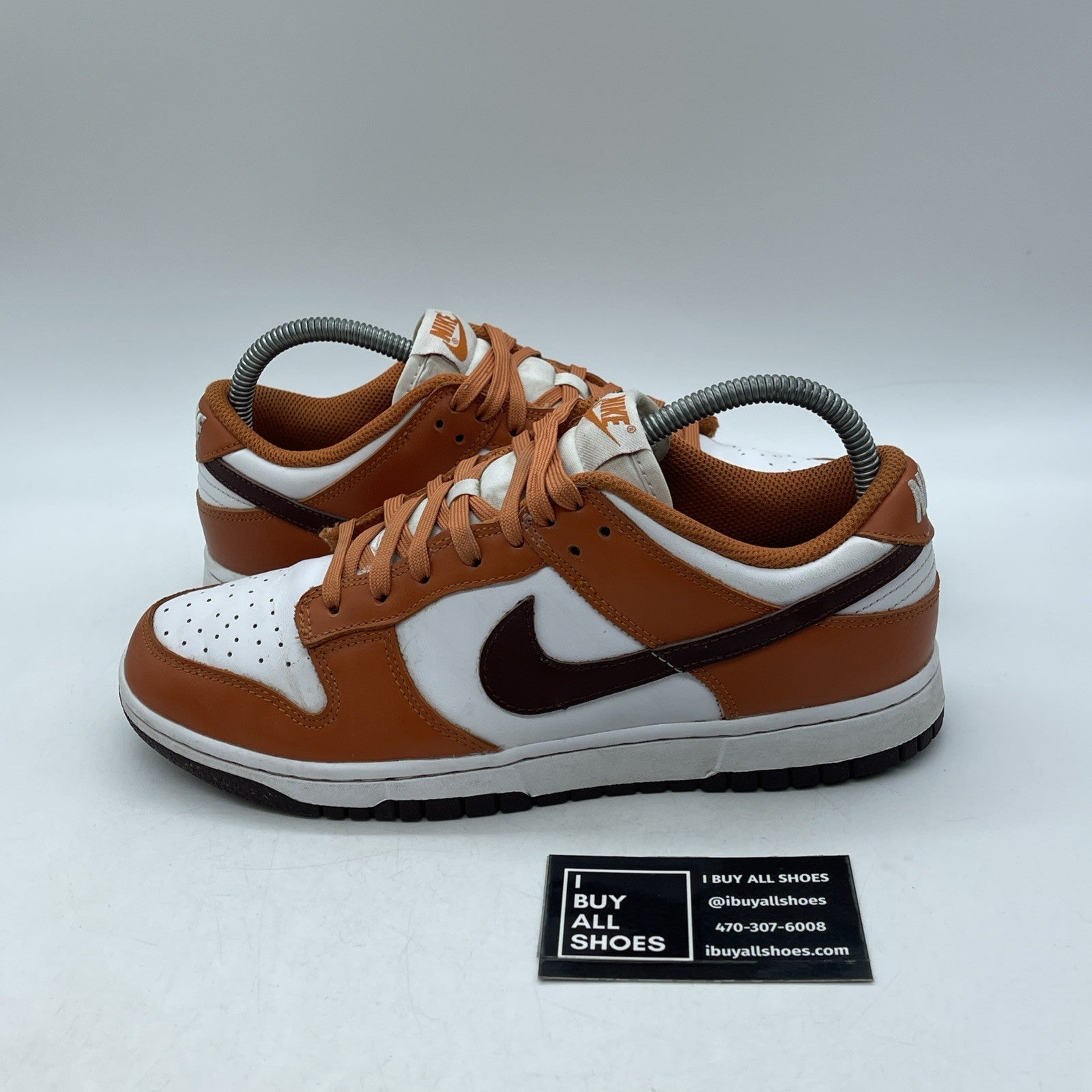 Size 9W - Nike Dunk Low Bronze Eclipse Orange White Leather (DQ4697-800)