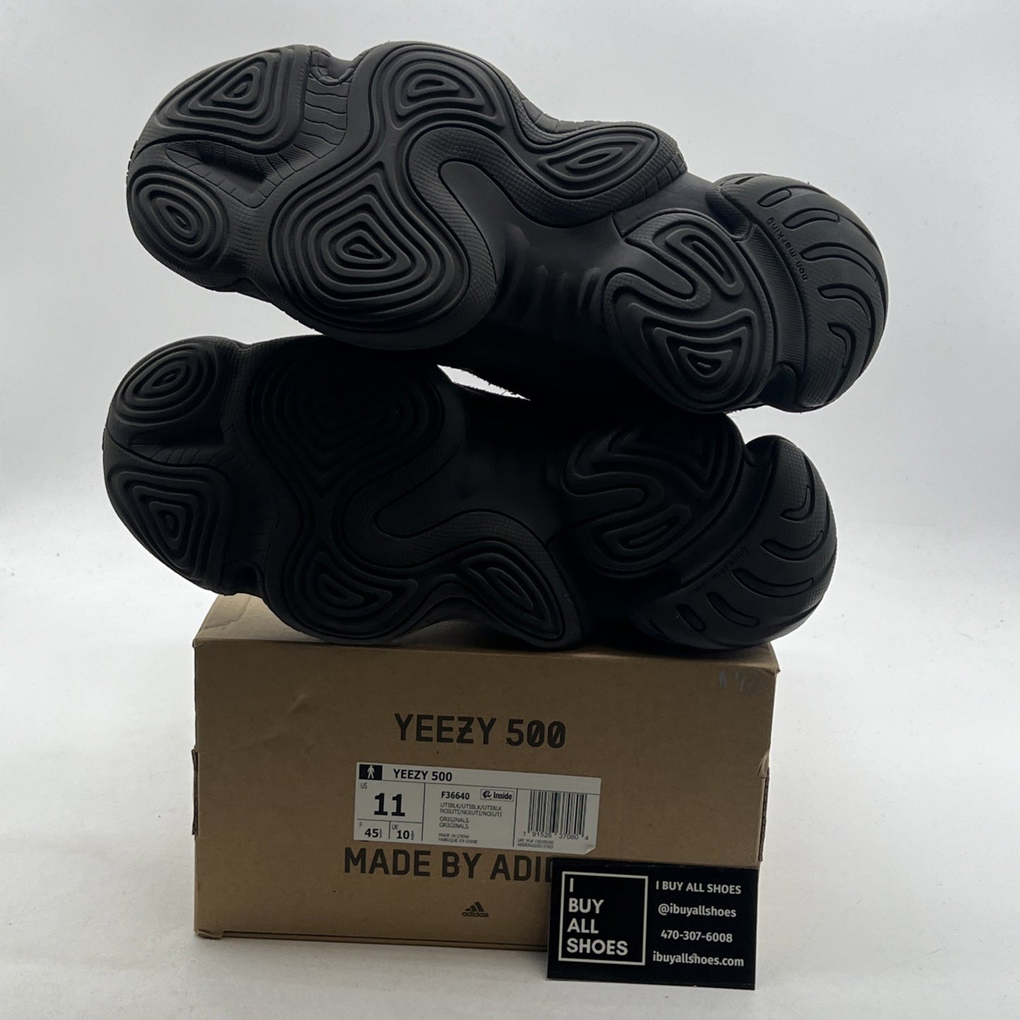 Size 11 - adidas Yeezy 500 Low Utility Black (F36640)
