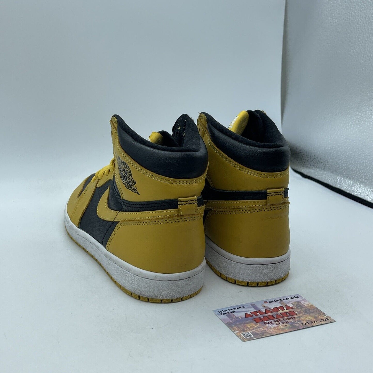 Size 8 - Jordan 1 Retro OG High Pollen Yellow Black White Leather (555088-701)