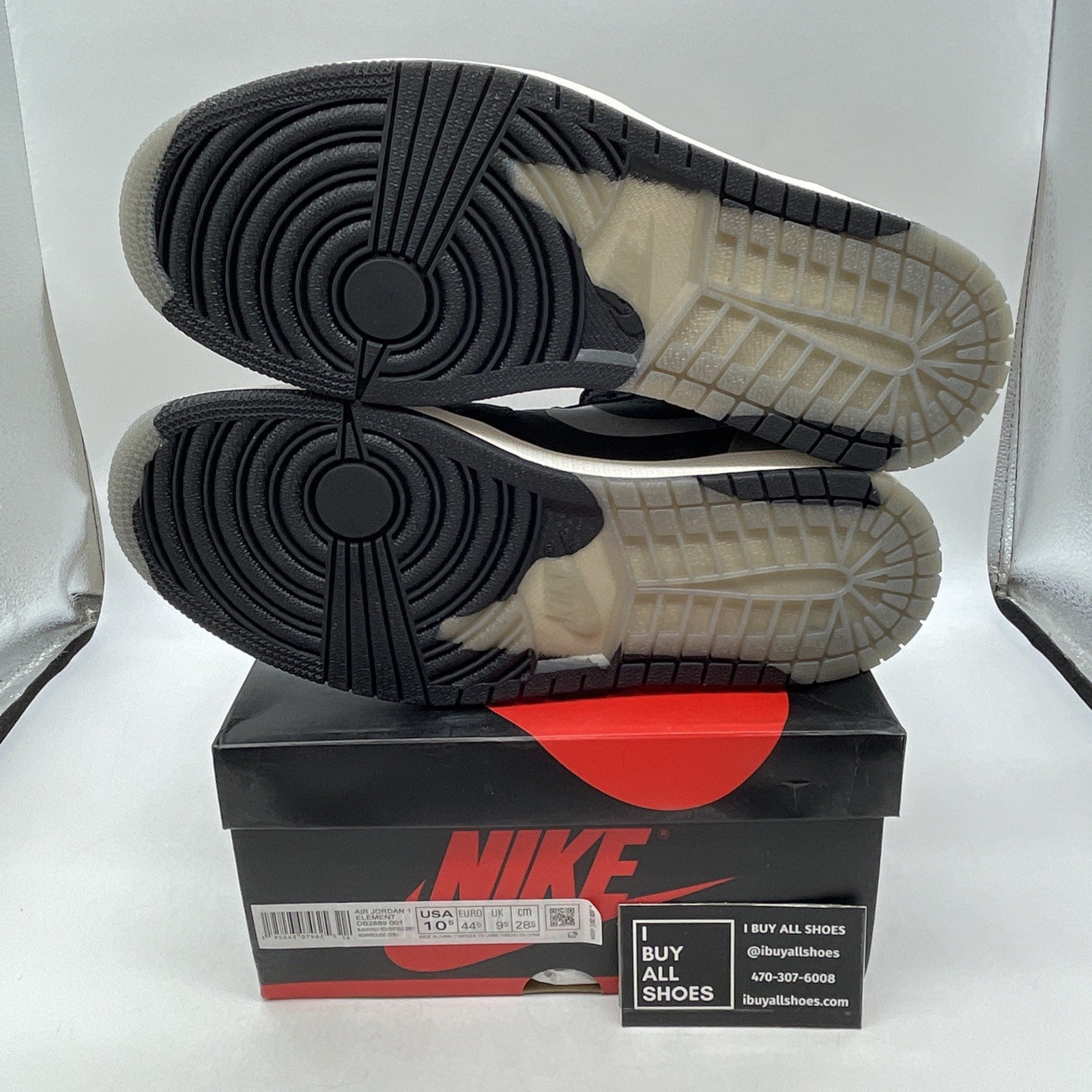 Size 10.5 - Air Jordan 1 Element GORE-TEX High Black Particle Grey (DB2889-001)