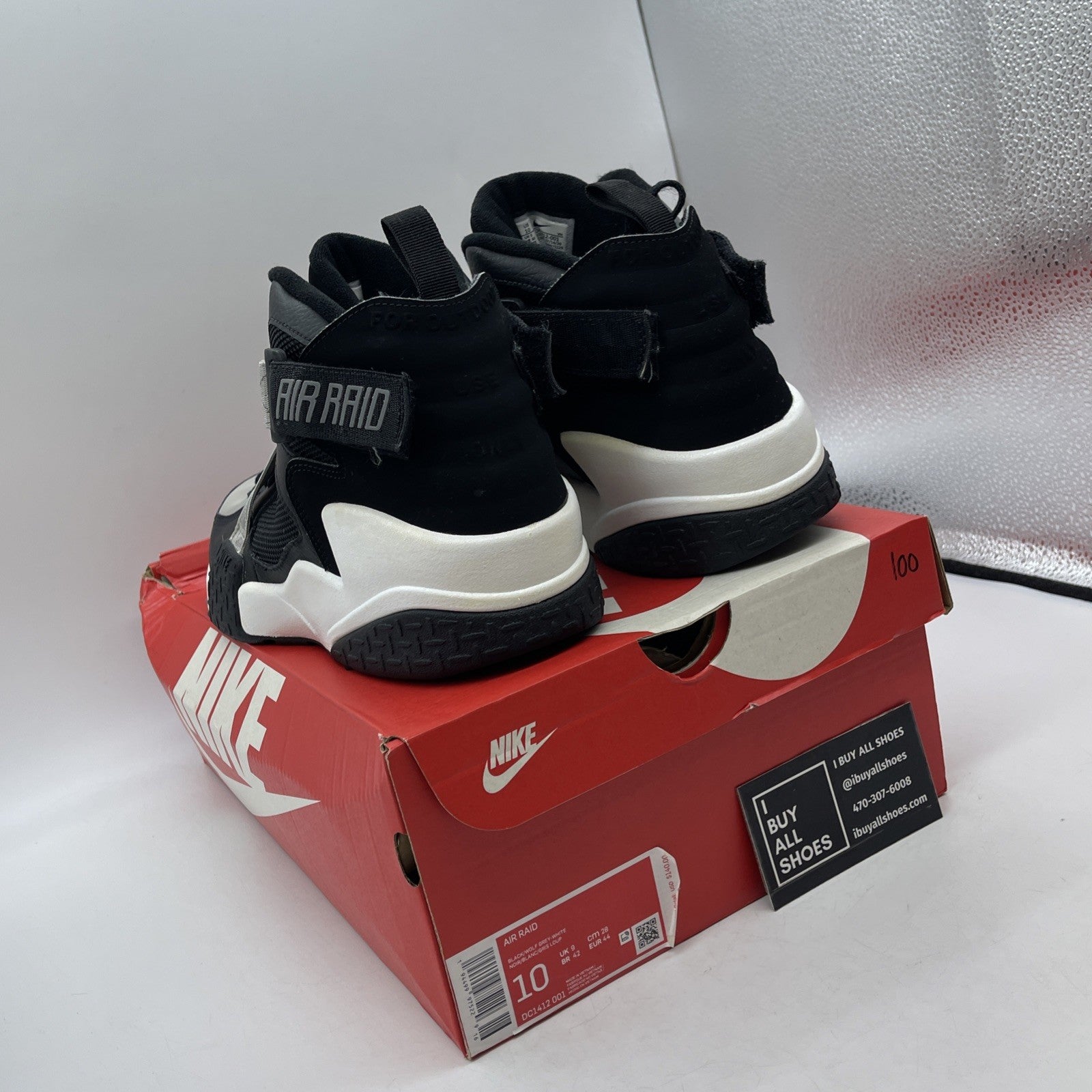 Size 10 - Nike Air Raid OG Black Grey (DC1412-001)