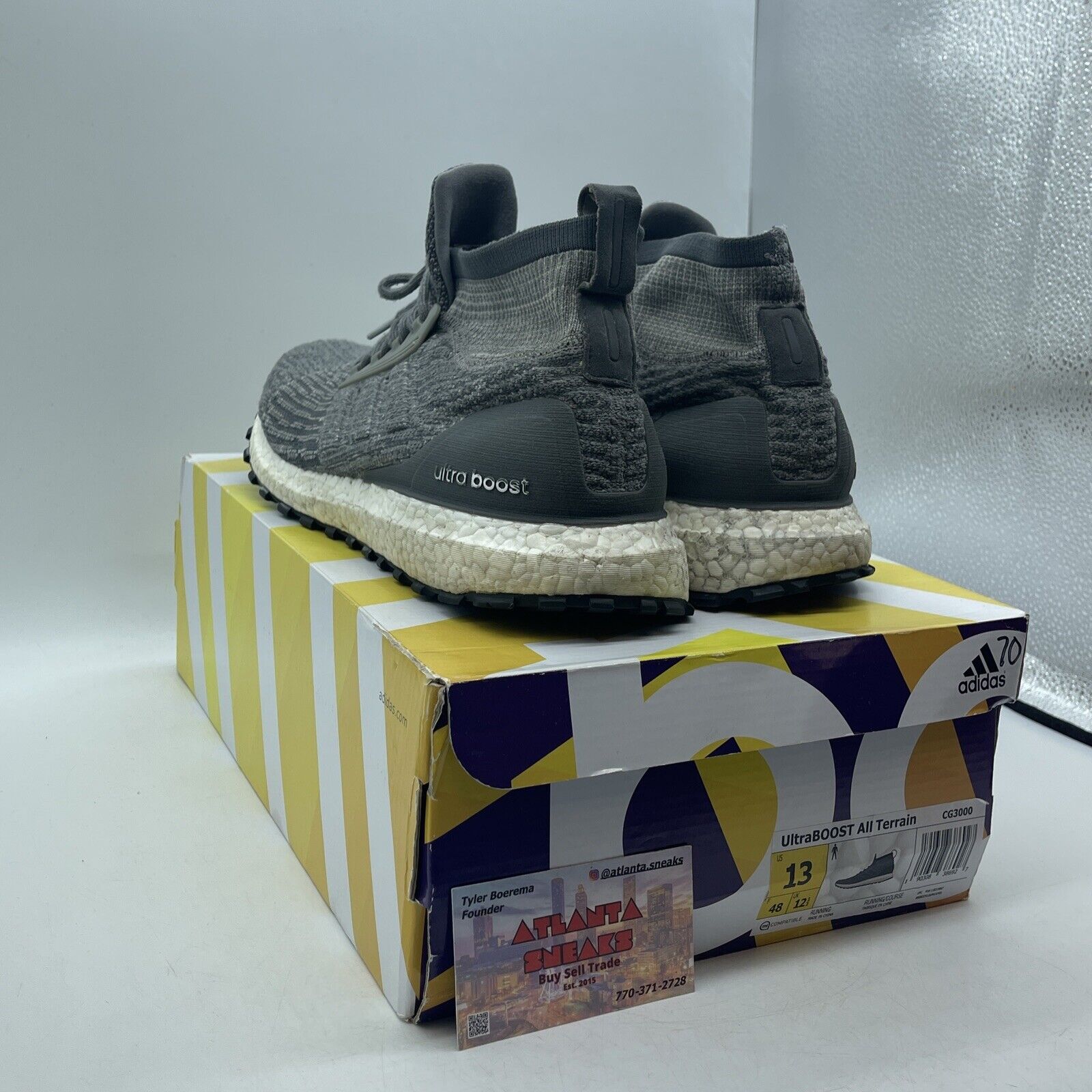 Size 13 - adidas UltraBoost ATR Mid Grey White (CG3000)