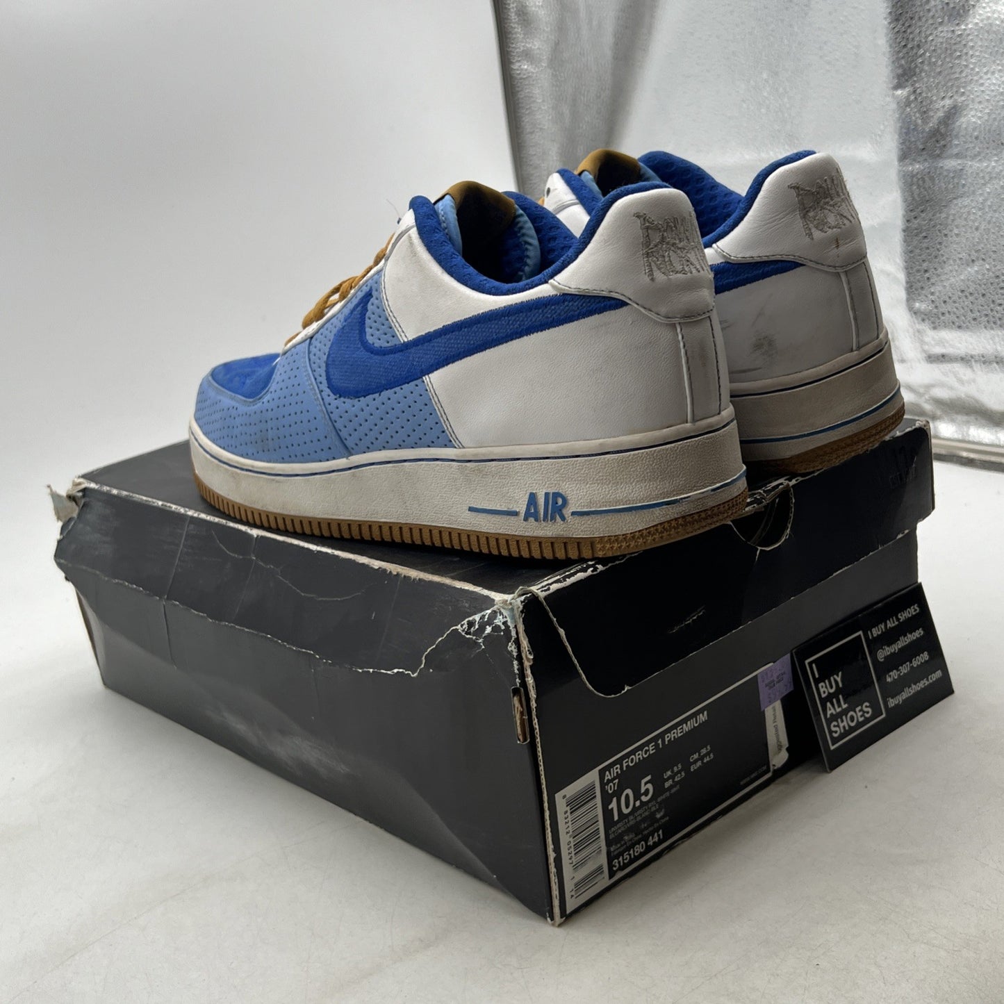 Size 10.5 - Nike Air Force 1 Premium 07 Blue (315180-441)