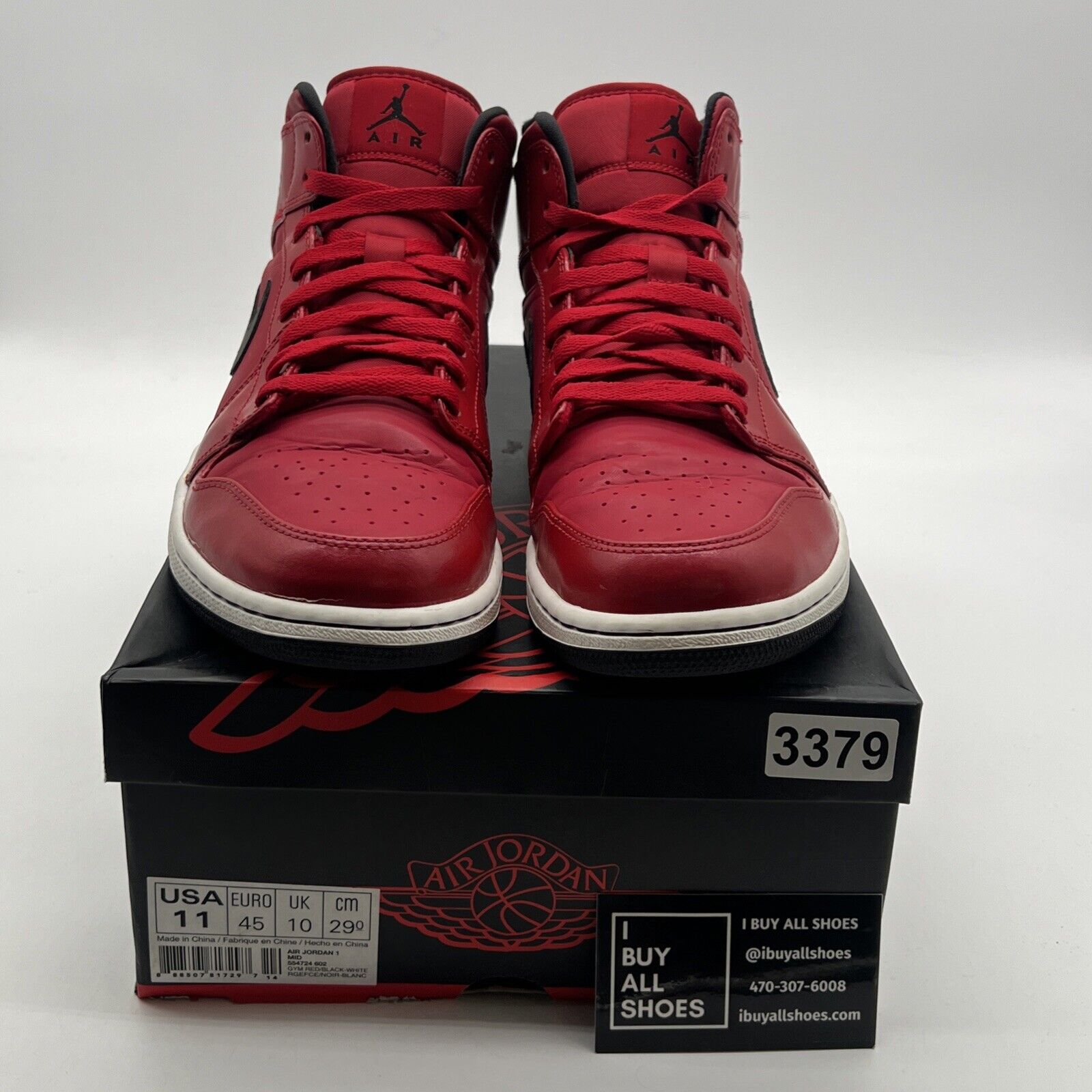 Size 11 - Air Jordan 1 Retro Mid Gym Red (554724-602)