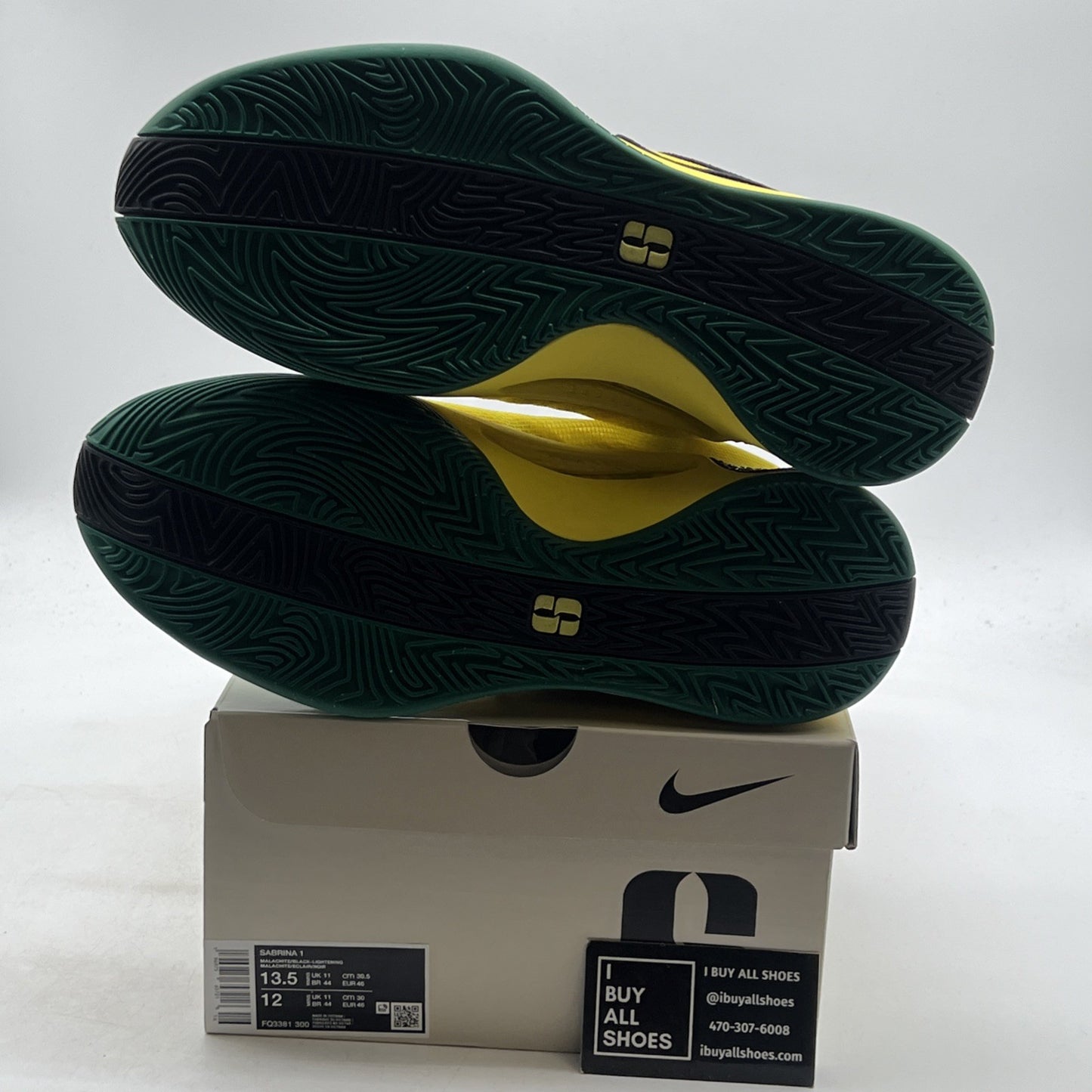 Size 13.5 - Nike Sabrina 1 Oregon Ducks W (FQ3381-300)