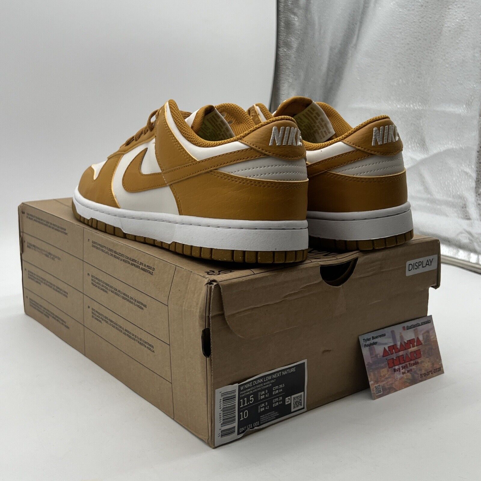 Size 11.5 - Nike Dunk Next Nature Low Gold Phantom W (DN1431-001)