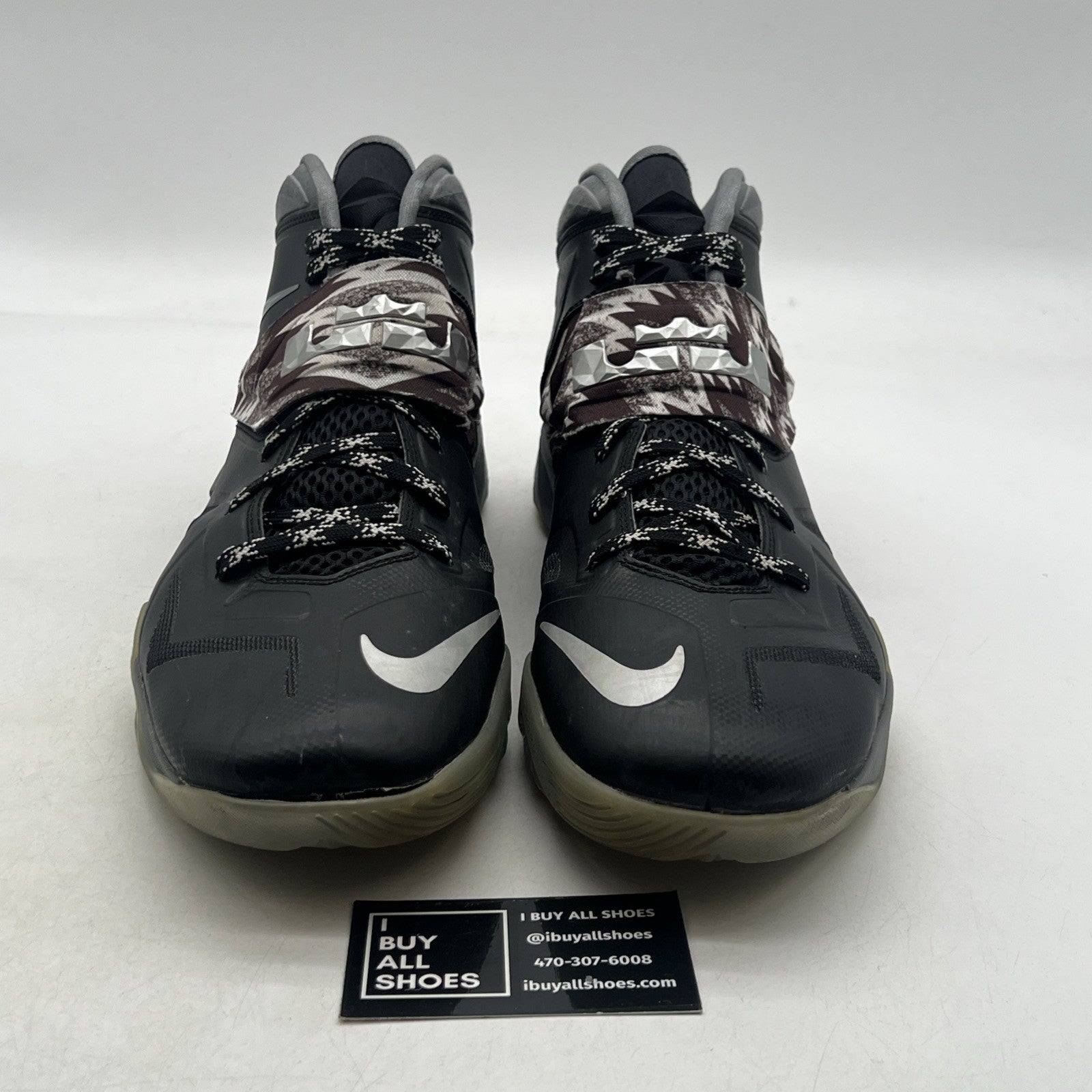 Size 14 - Nike LeBron Zoom Soldier 7 Black (609679-001)