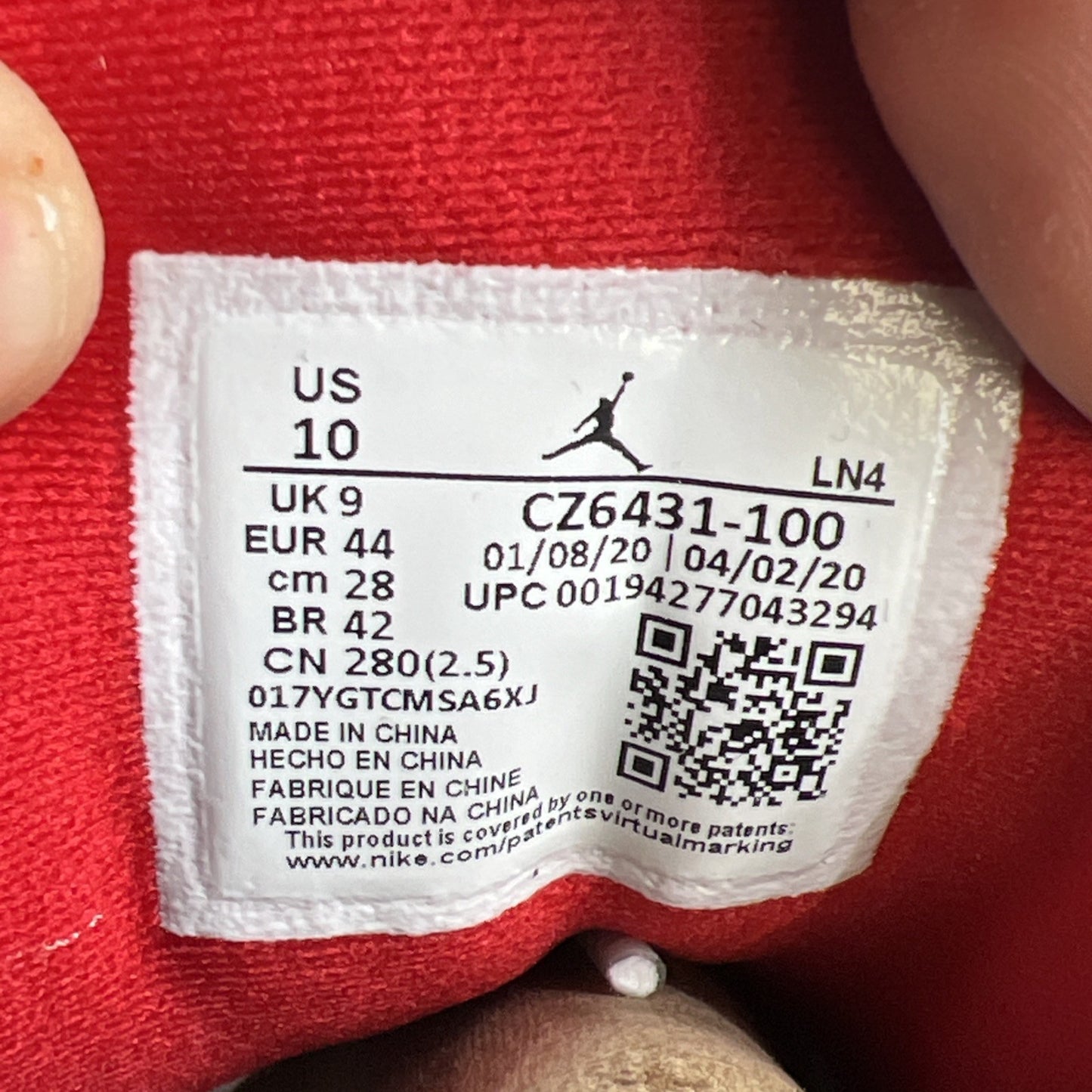 Size 10 - Air Jordan 3 Retro Denim SE Fire Red 2020 (CZ6431-100)