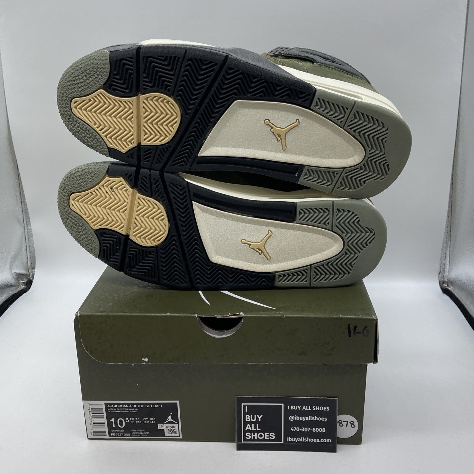 Size 10.5 - Air Jordan 4 SE Retro Low Craft - Olive (FB9927-200)
