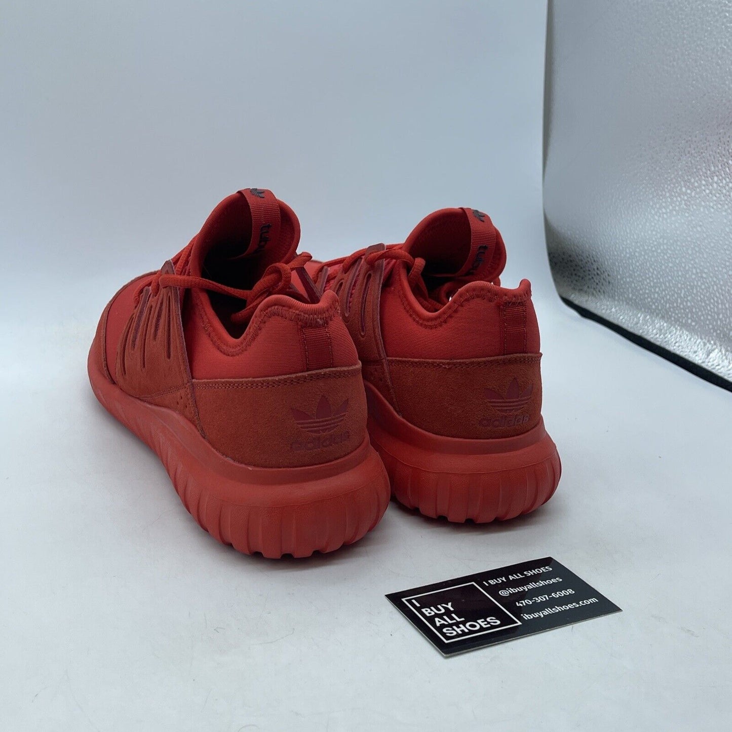 Size 8.5 - adidas Tubular Radial Red Suede Leather (S80116)