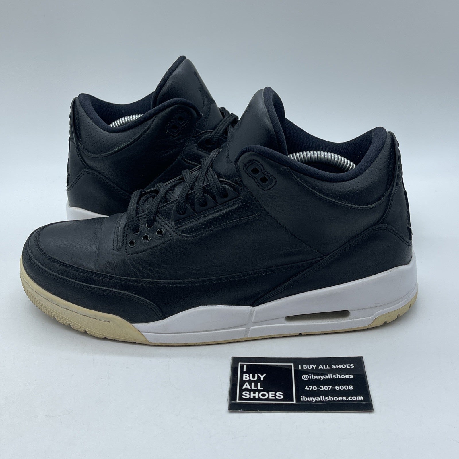 Size 10.5 - Air Jordan 3 Retro Cyber Monday Black Leather (136064-020)