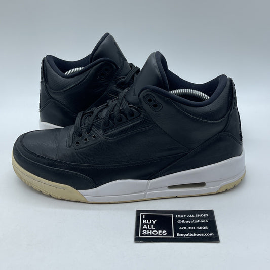 Size 10.5 - Air Jordan 3 Retro Cyber Monday Black Leather (136064-020)