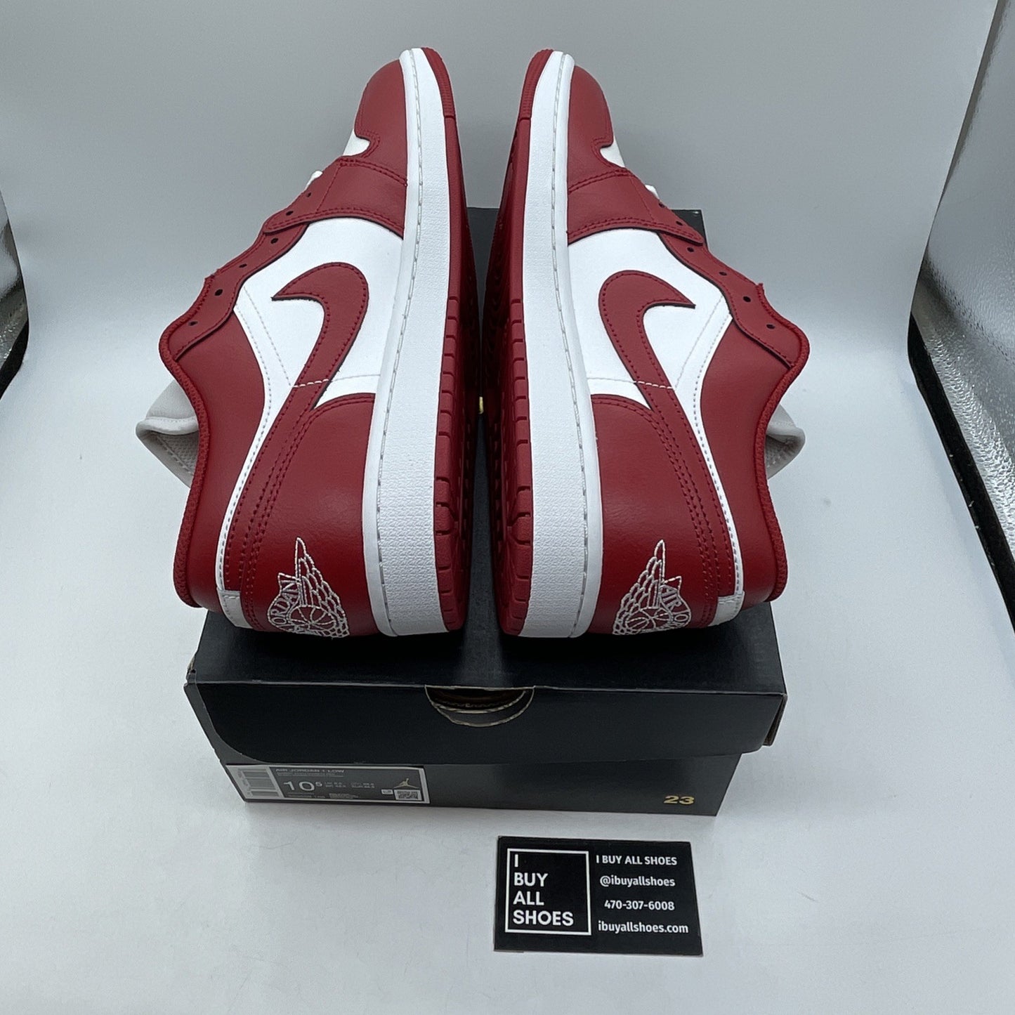Size 10.5 - Air Jordan 1 Low New Beginnings Red White Leather (553558-166)